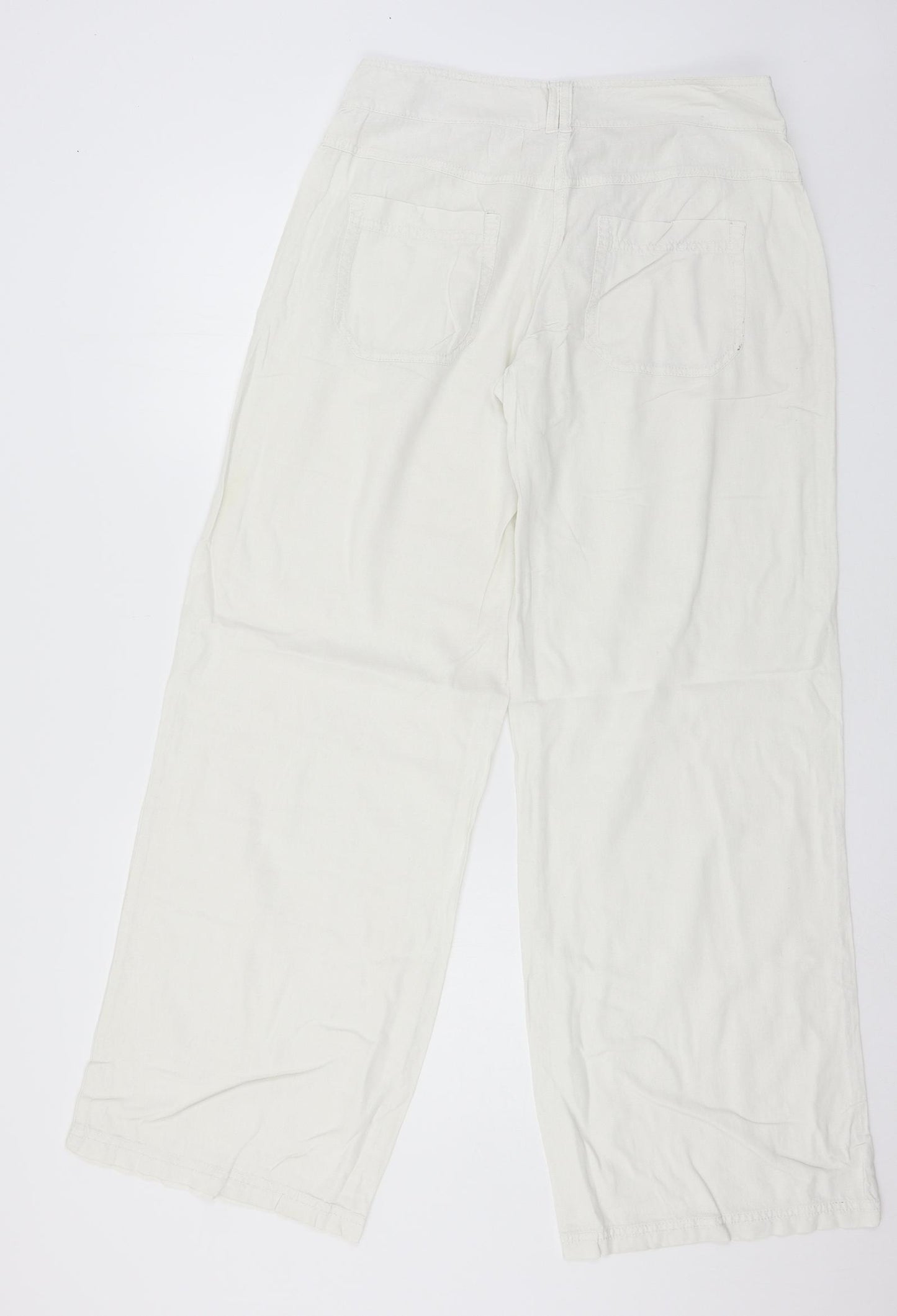 NEXT Womens White   Trousers  Size 12 L30 in