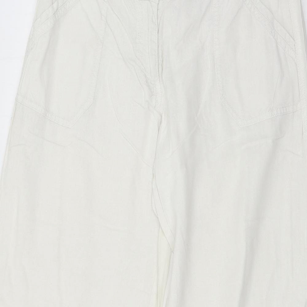 NEXT Womens White   Trousers  Size 12 L30 in