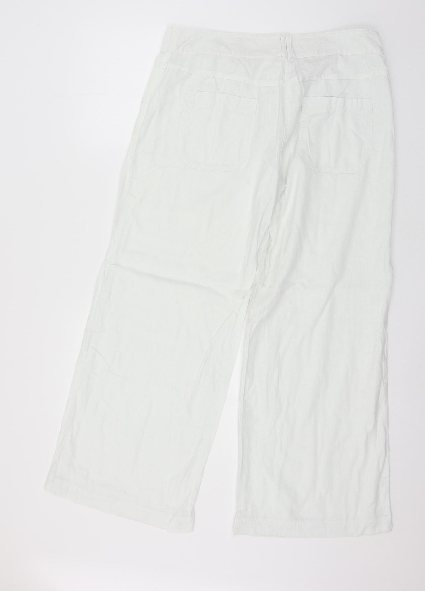 NEXT Womens White   Trousers  Size 14 L28 in