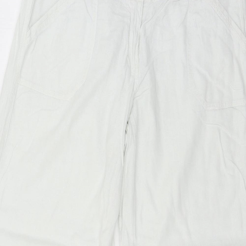 NEXT Womens White   Trousers  Size 14 L28 in