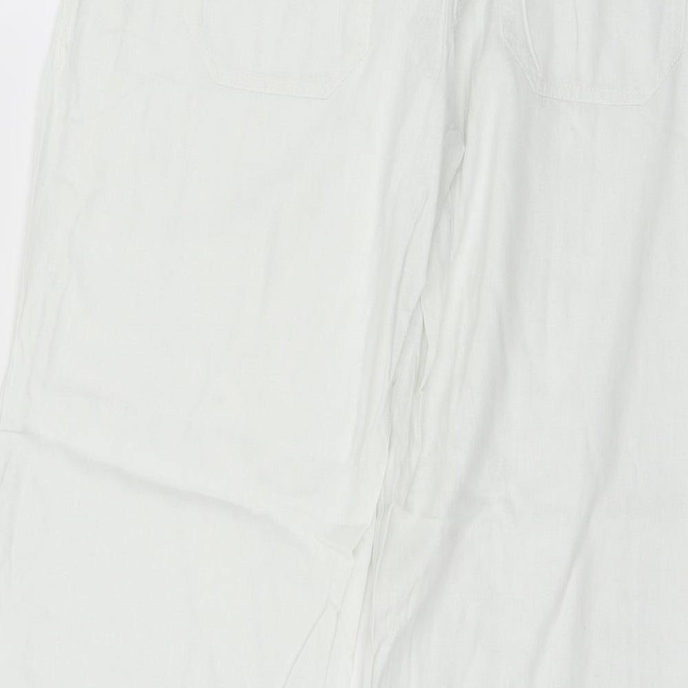 NEXT Womens White   Trousers  Size 14 L28 in