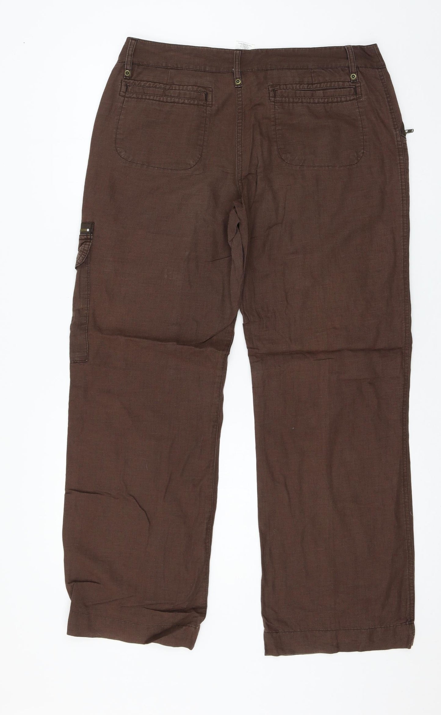 NEXT Womens Brown  Lace Trousers  Size 12 L28 in