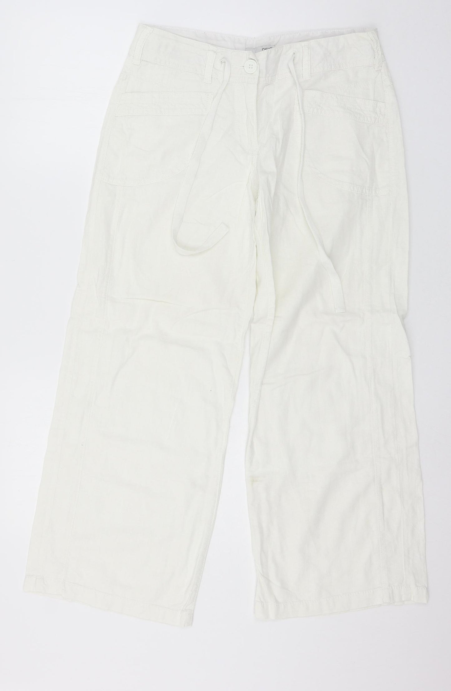 NEXT Womens White   Trousers  Size 10 L27 in