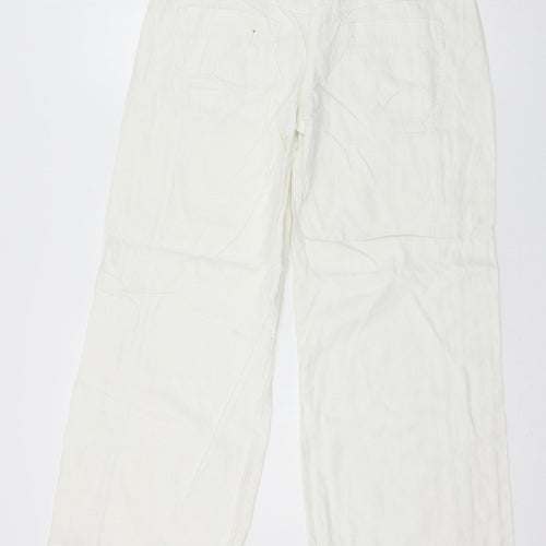 NEXT Womens White   Trousers  Size 10 L27 in