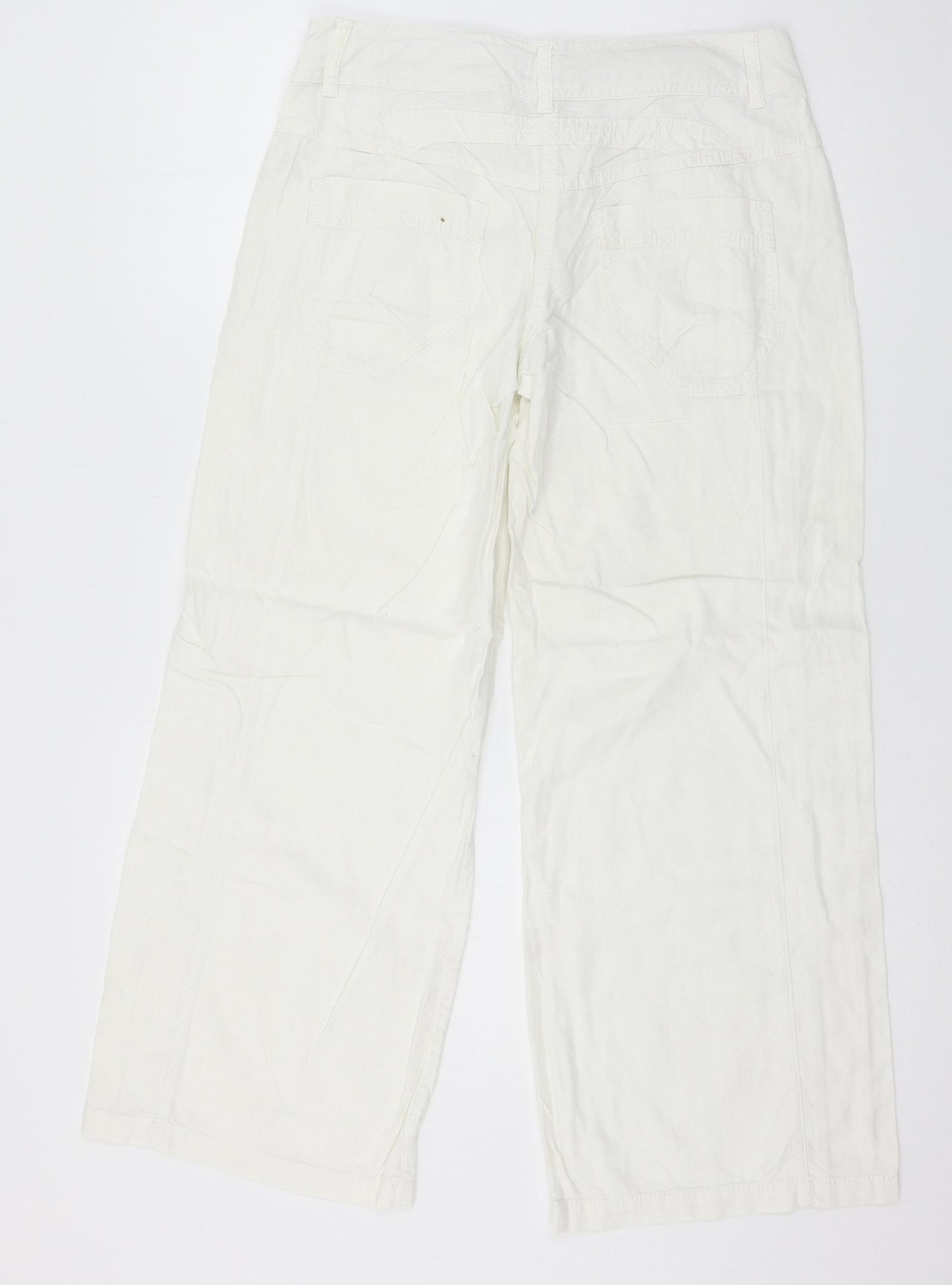 NEXT Womens White   Trousers  Size 10 L27 in