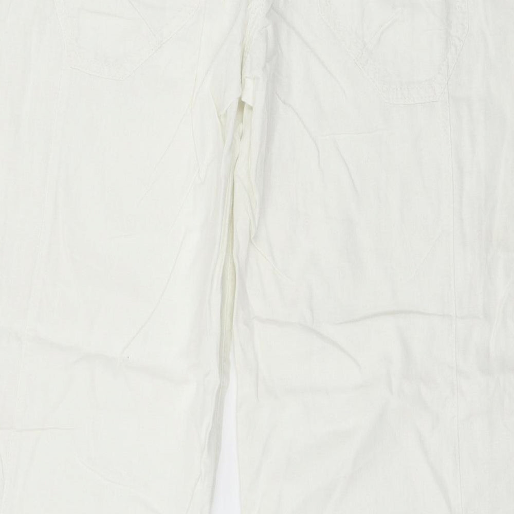 NEXT Womens White   Trousers  Size 10 L27 in