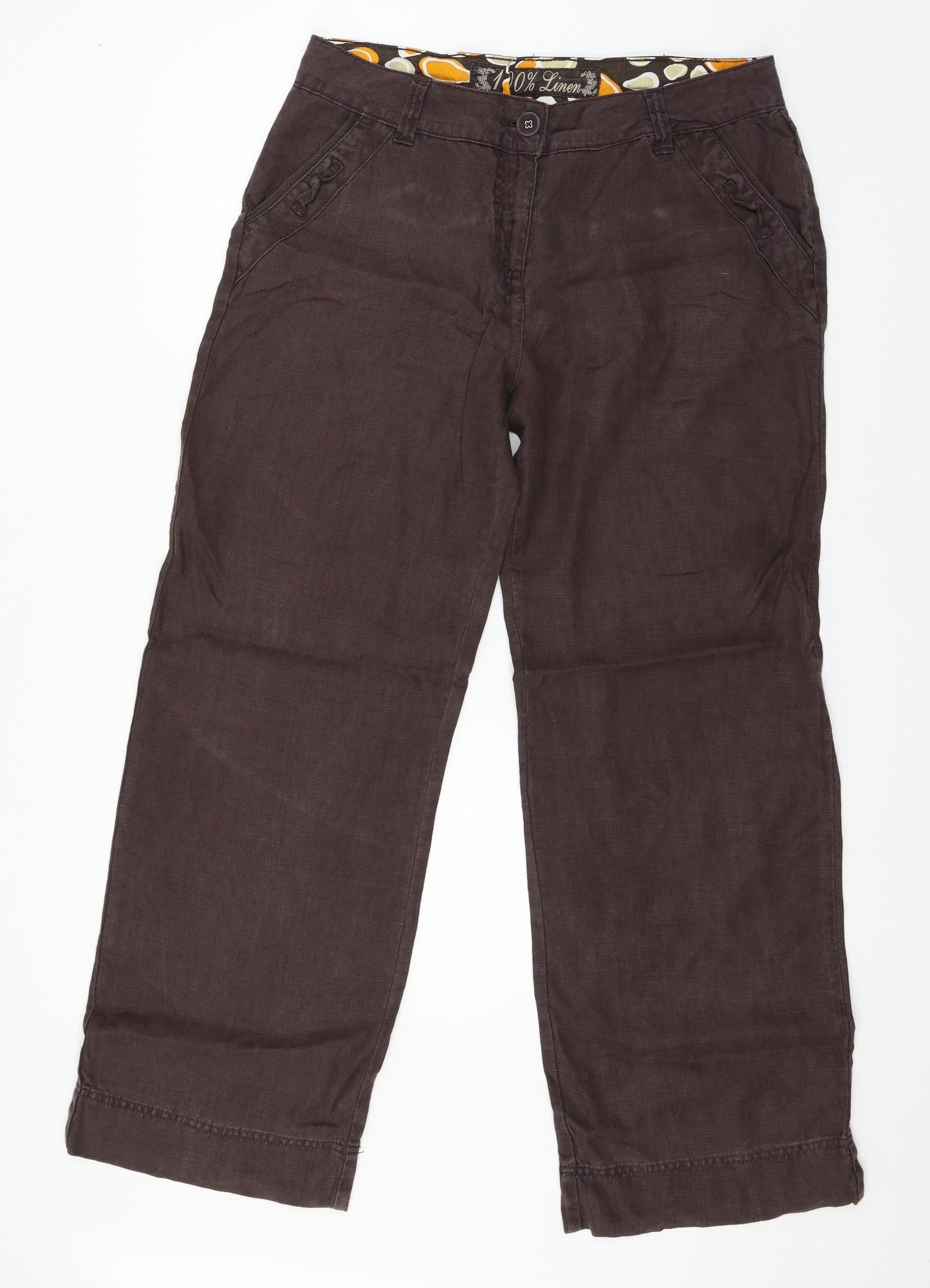 George Womens Brown   Trousers  Size 14 L30 in