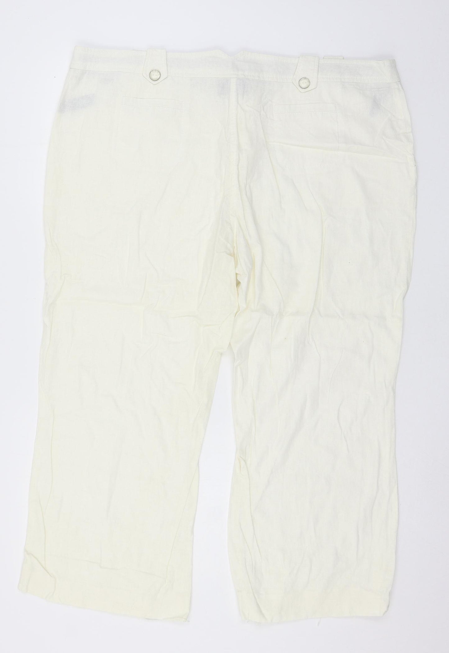 BHS Womens Ivory   Trousers  Size 22 L25 in