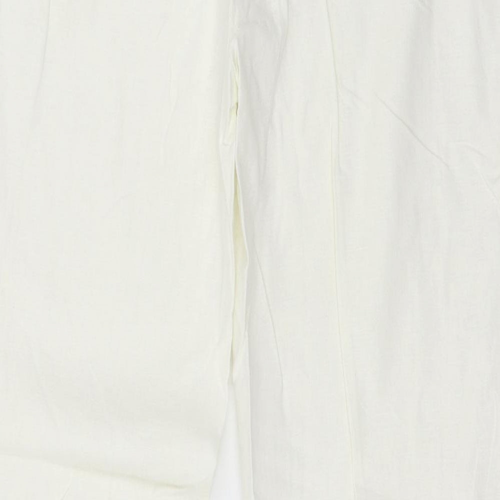 Laura Ashley Womens White   Trousers  Size 16 L28 in