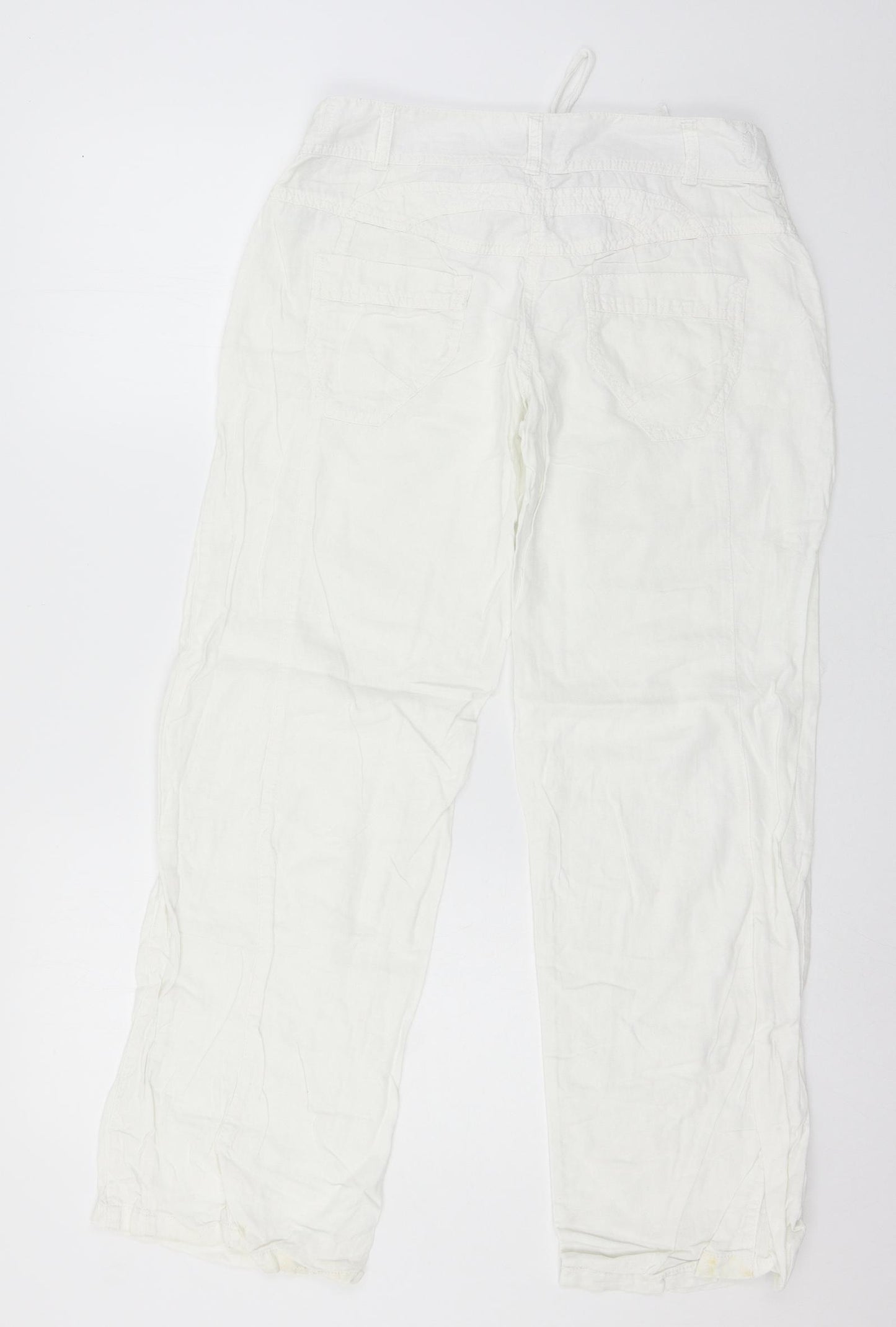 NEXT Womens White   Trousers  Size 8 L27 in