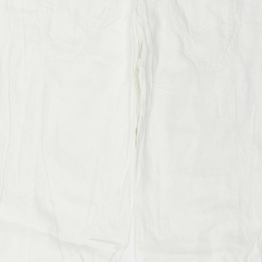 NEXT Womens White   Trousers  Size 8 L27 in