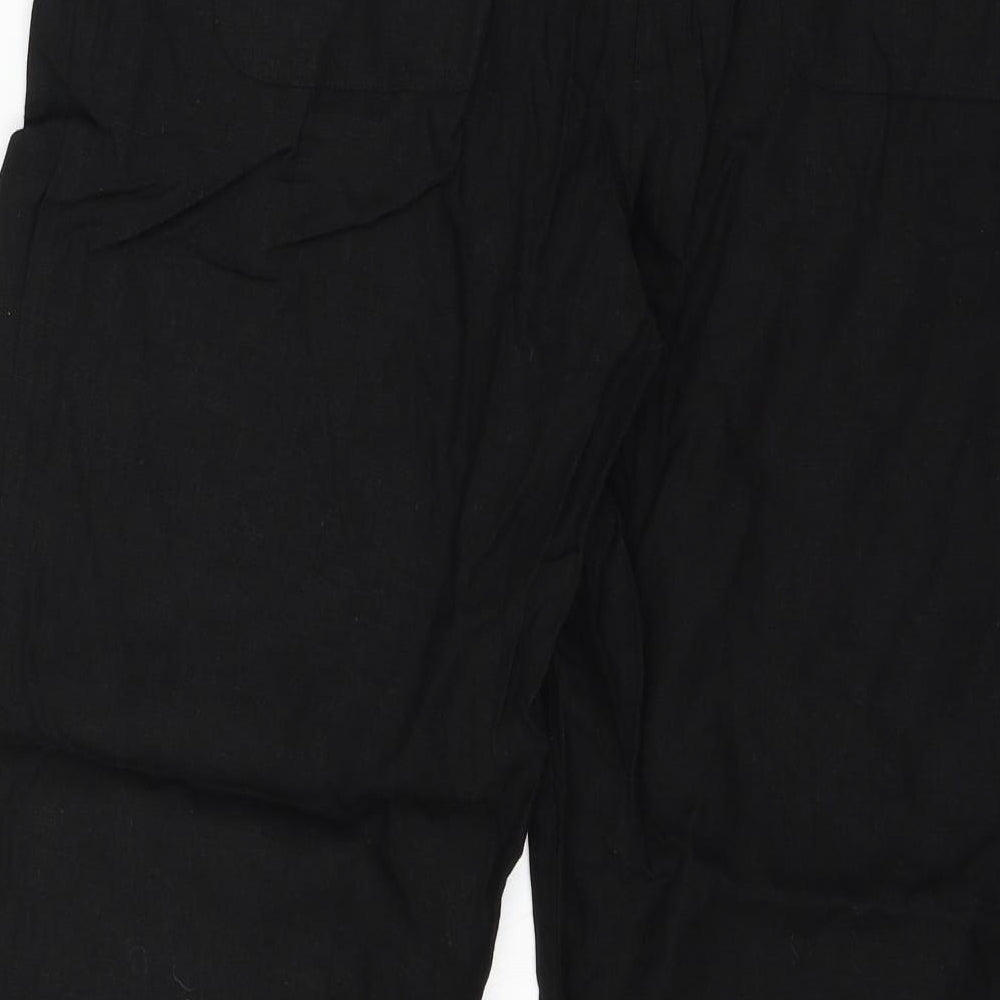 Xe Womens Black   Cropped Trousers Size 16 L22 in