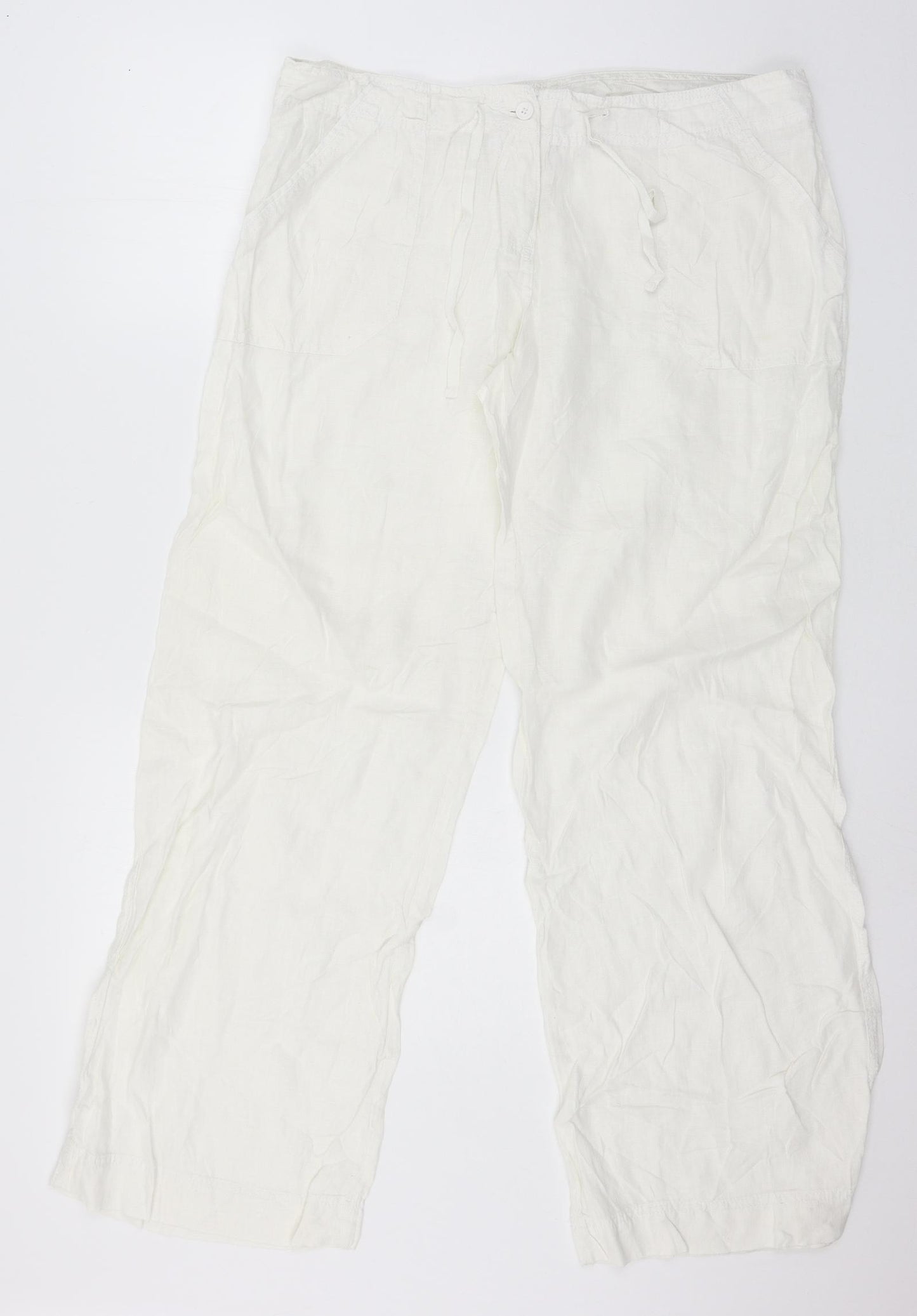 Atmosphere Womens White   Trousers  Size 14 L30 in