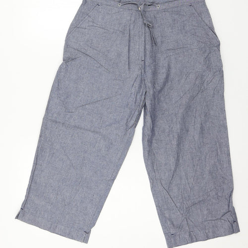 Seriously Women Womens Blue   Cropped Trousers Size 30 in L21 in