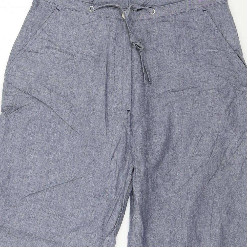 Seriously Women Womens Blue   Cropped Trousers Size 30 in L21 in