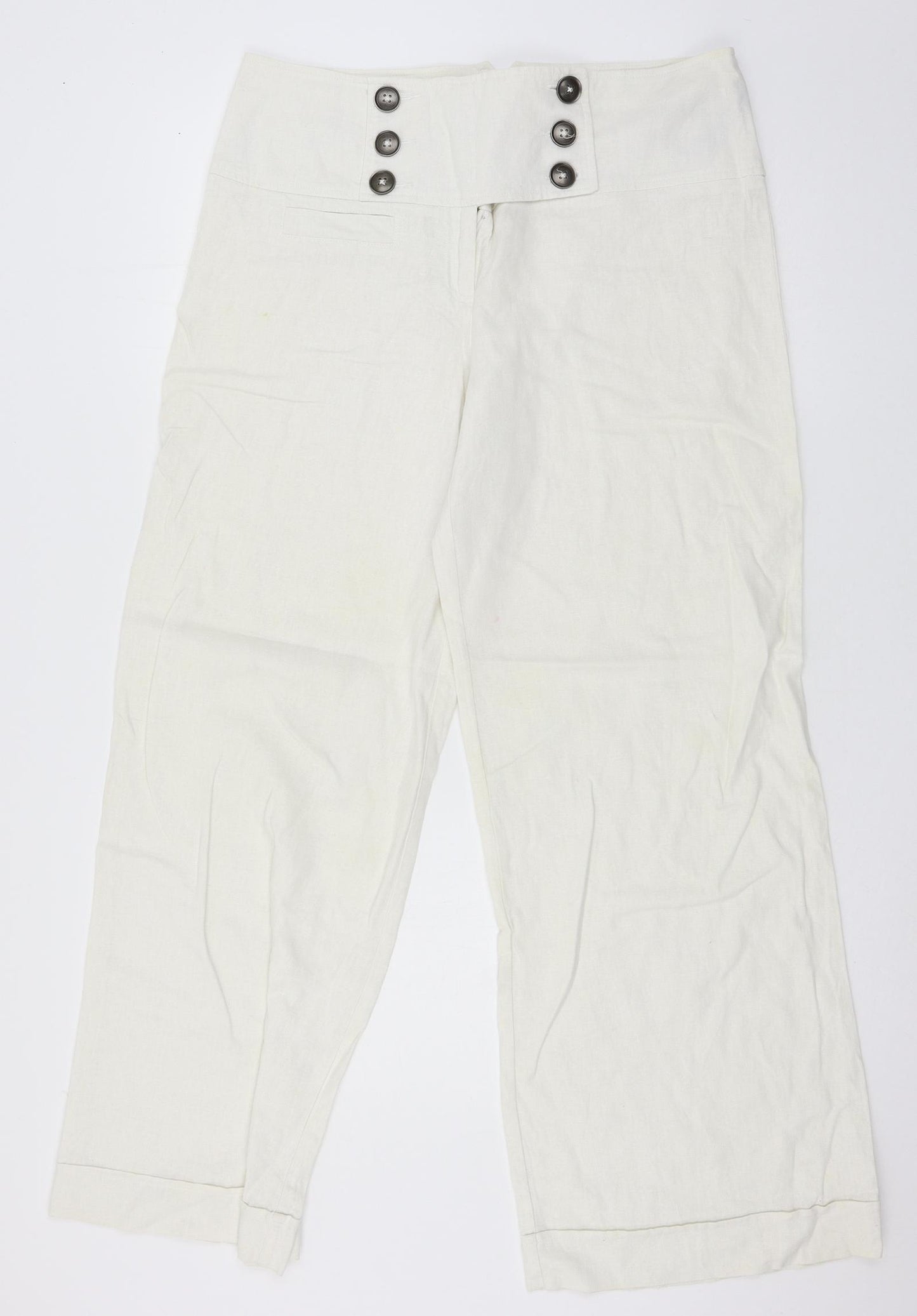 George Womens White   Trousers  Size 14 L27 in