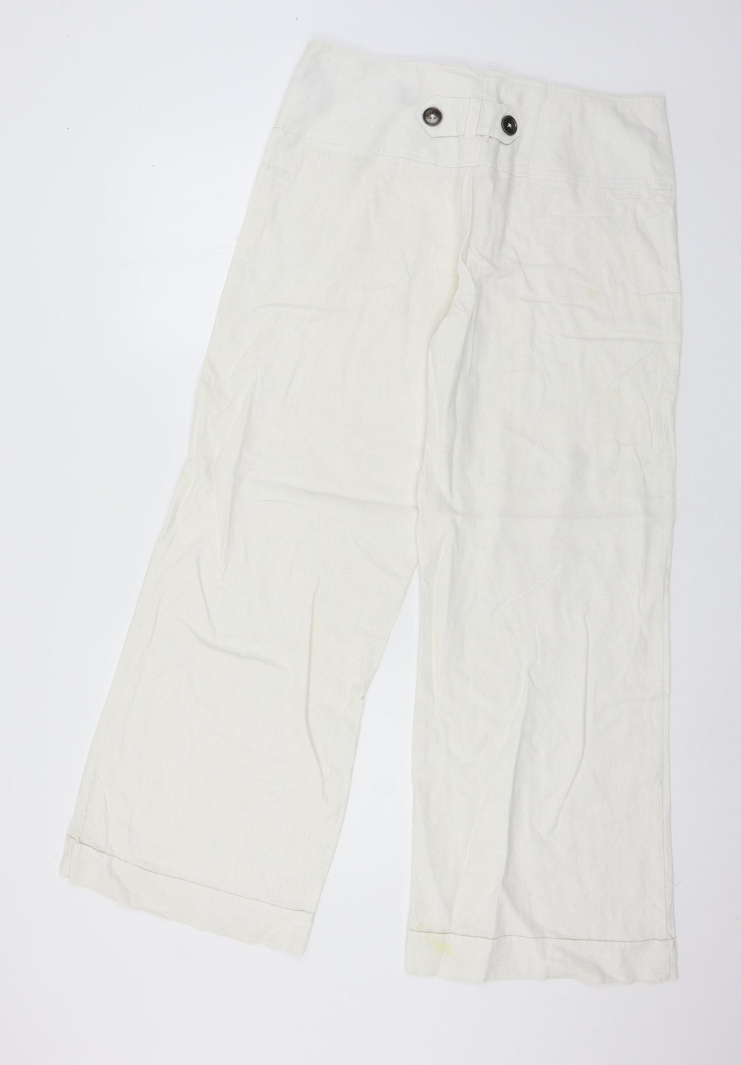 George Womens White   Trousers  Size 14 L27 in