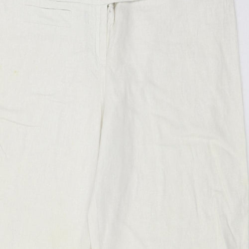 George Womens White   Trousers  Size 14 L27 in