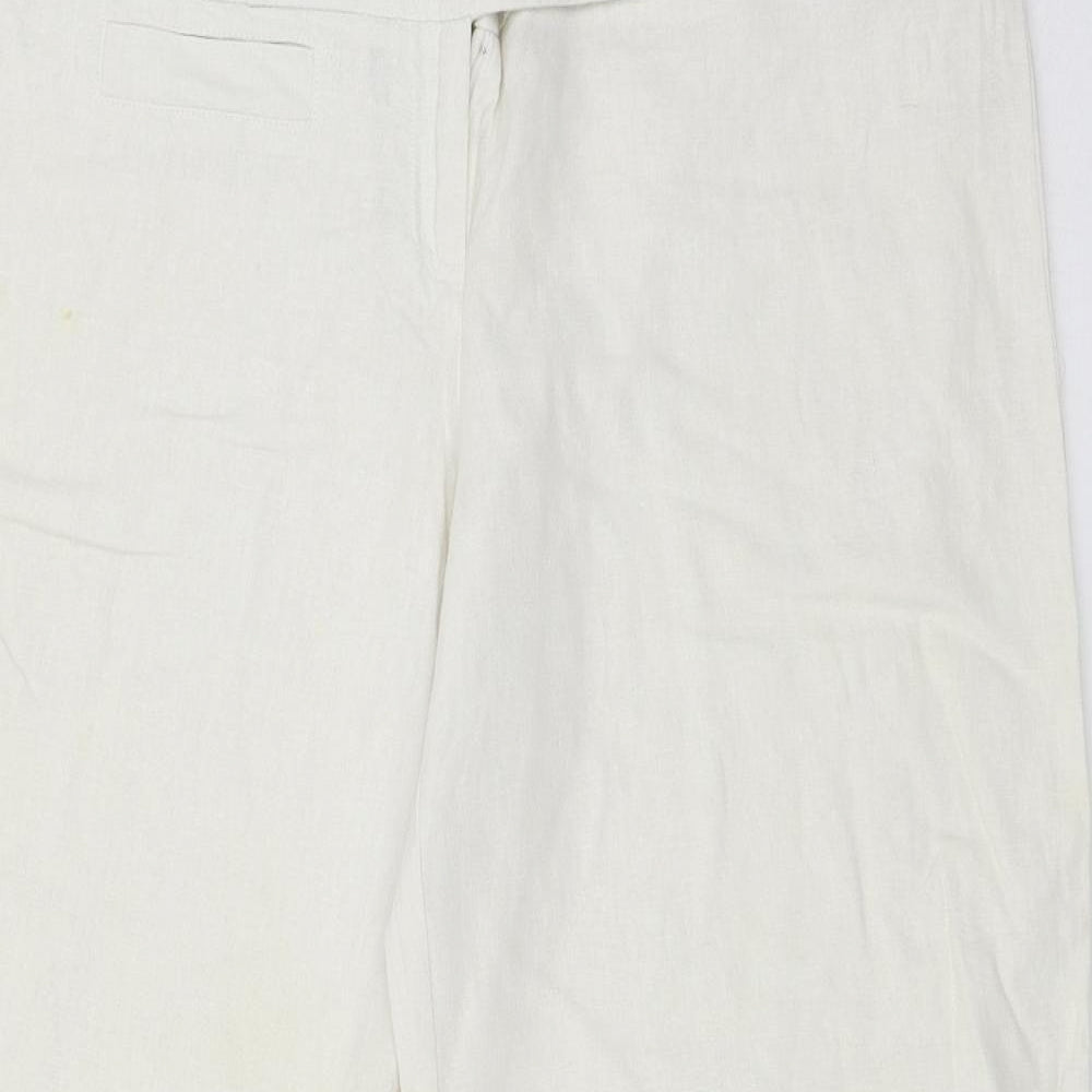 George Womens White   Trousers  Size 14 L27 in