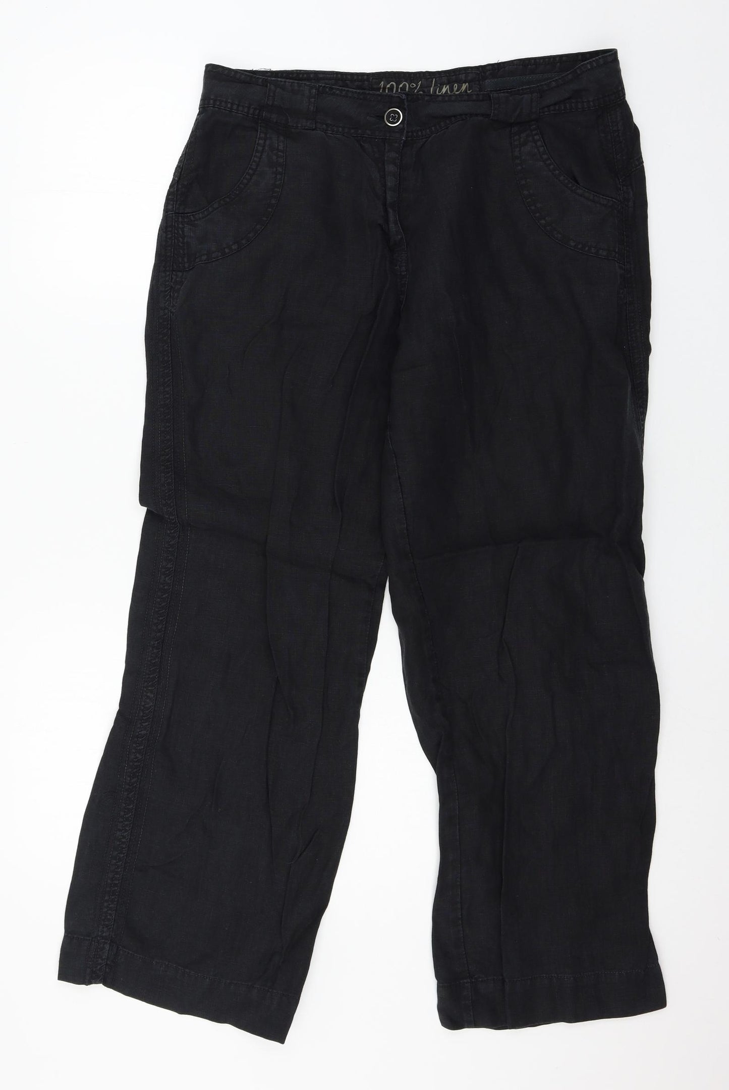 George Womens Black   Trousers  Size 14 L27 in