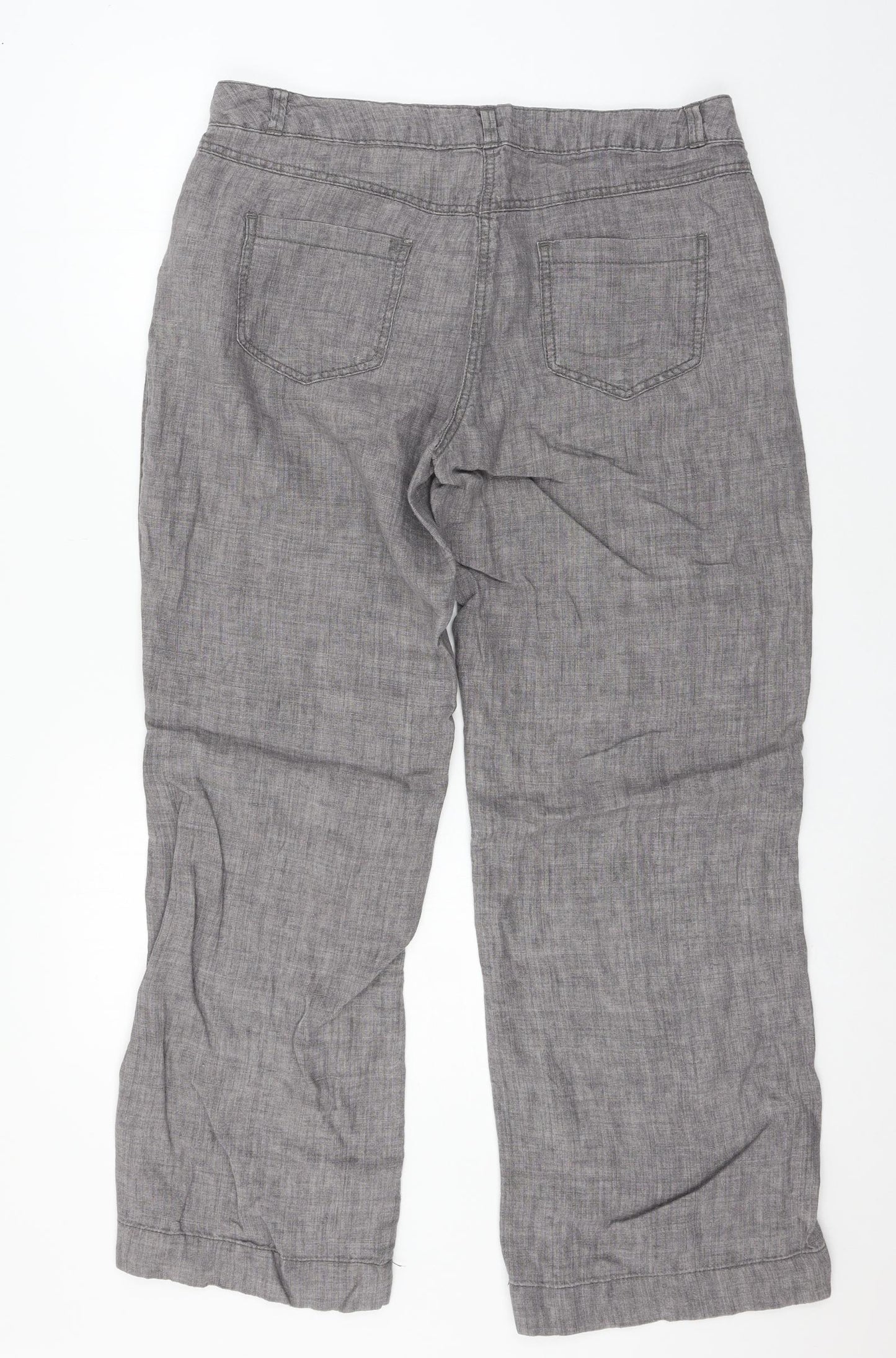 George Womens Grey   Trousers  Size 14 L29 in