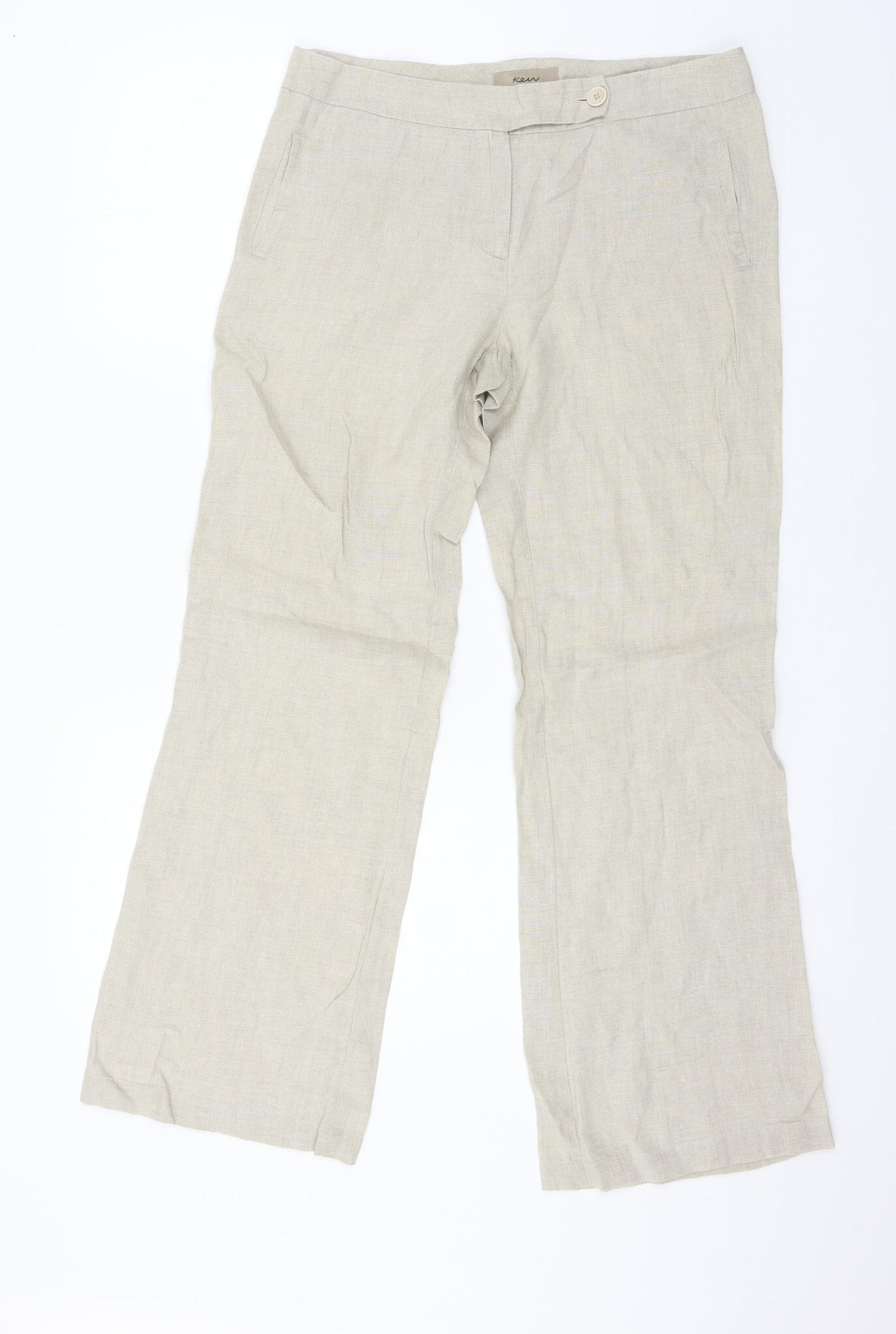 KEW Womens Ivory   Trousers  Size 10 L27 in