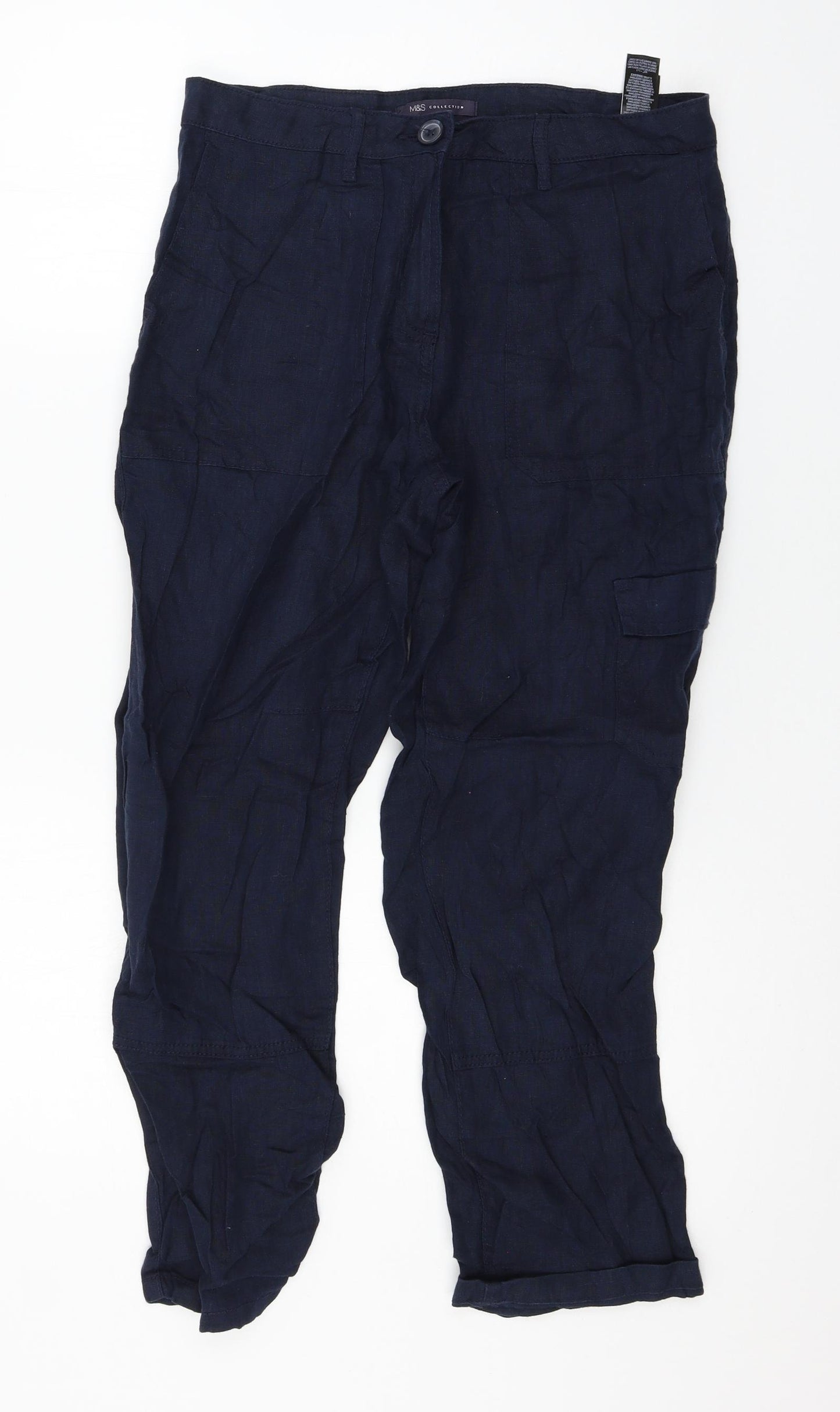 Marks and Spencer Womens Blue   Trousers  Size 10 L25 in