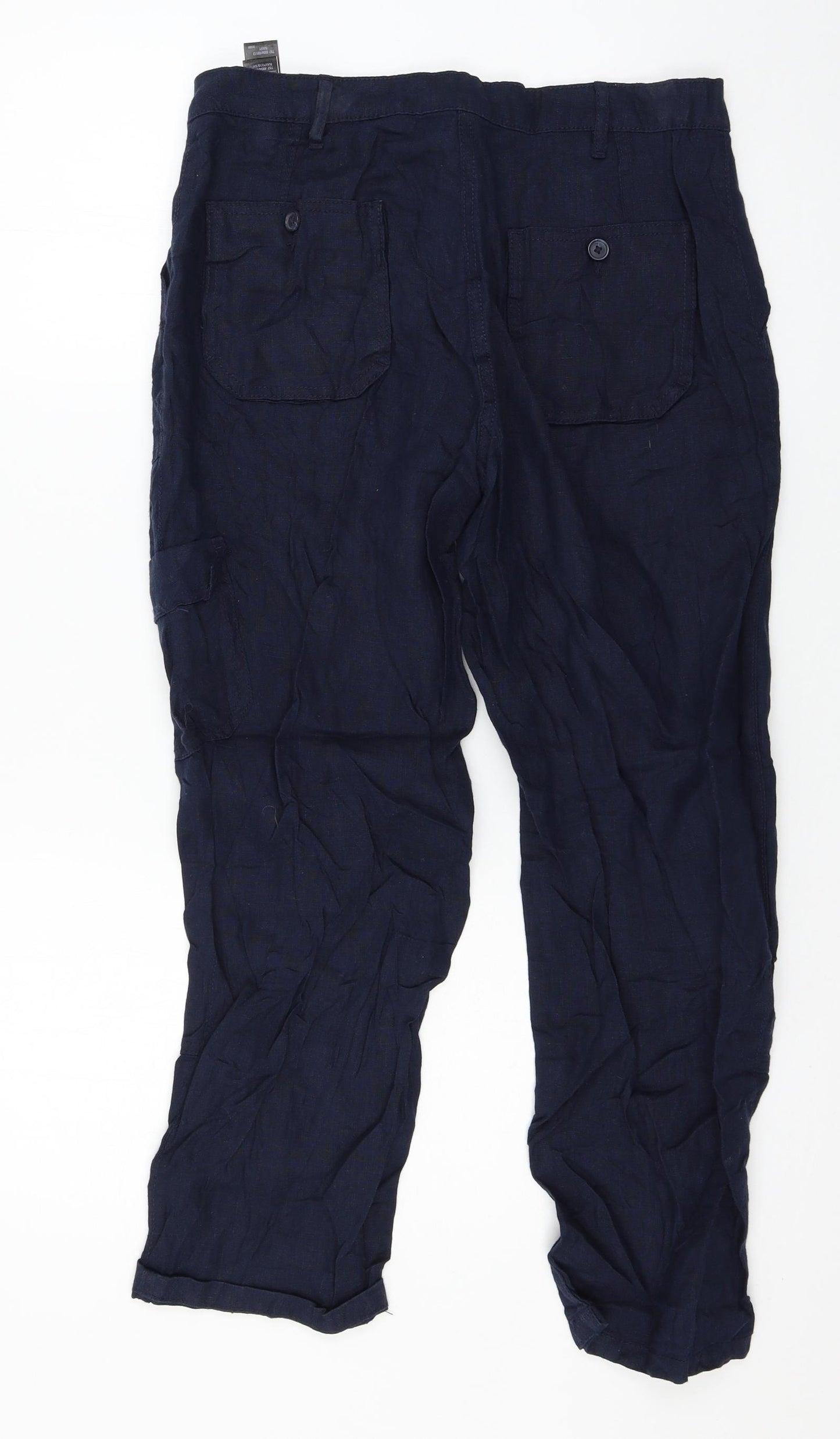 Marks and Spencer Womens Blue   Trousers  Size 10 L25 in