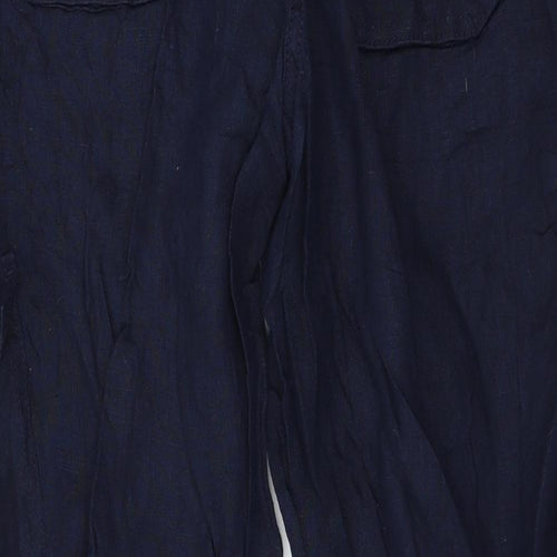 Marks and Spencer Womens Blue   Trousers  Size 10 L25 in
