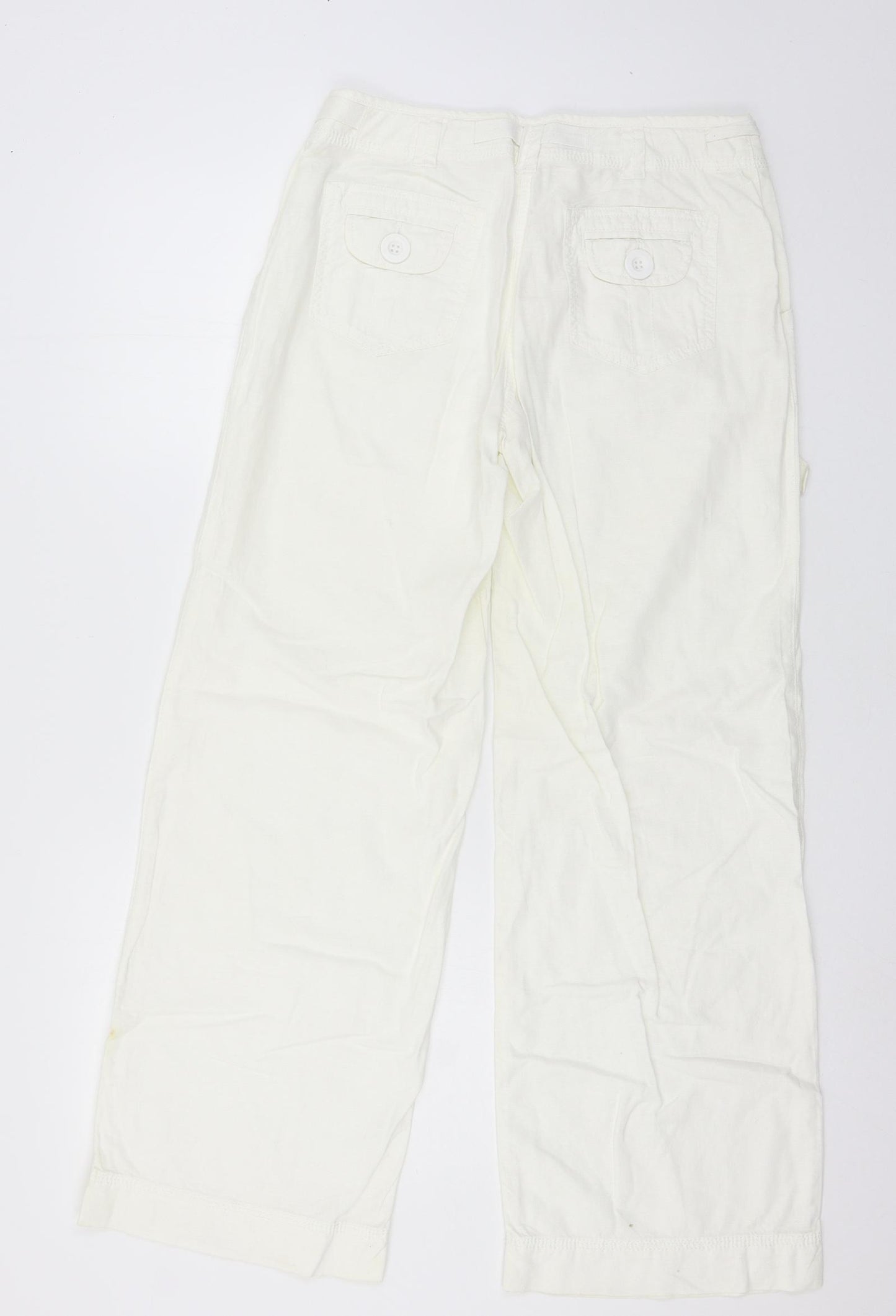NEXT Womens White   Trousers  Size 10 L29 in