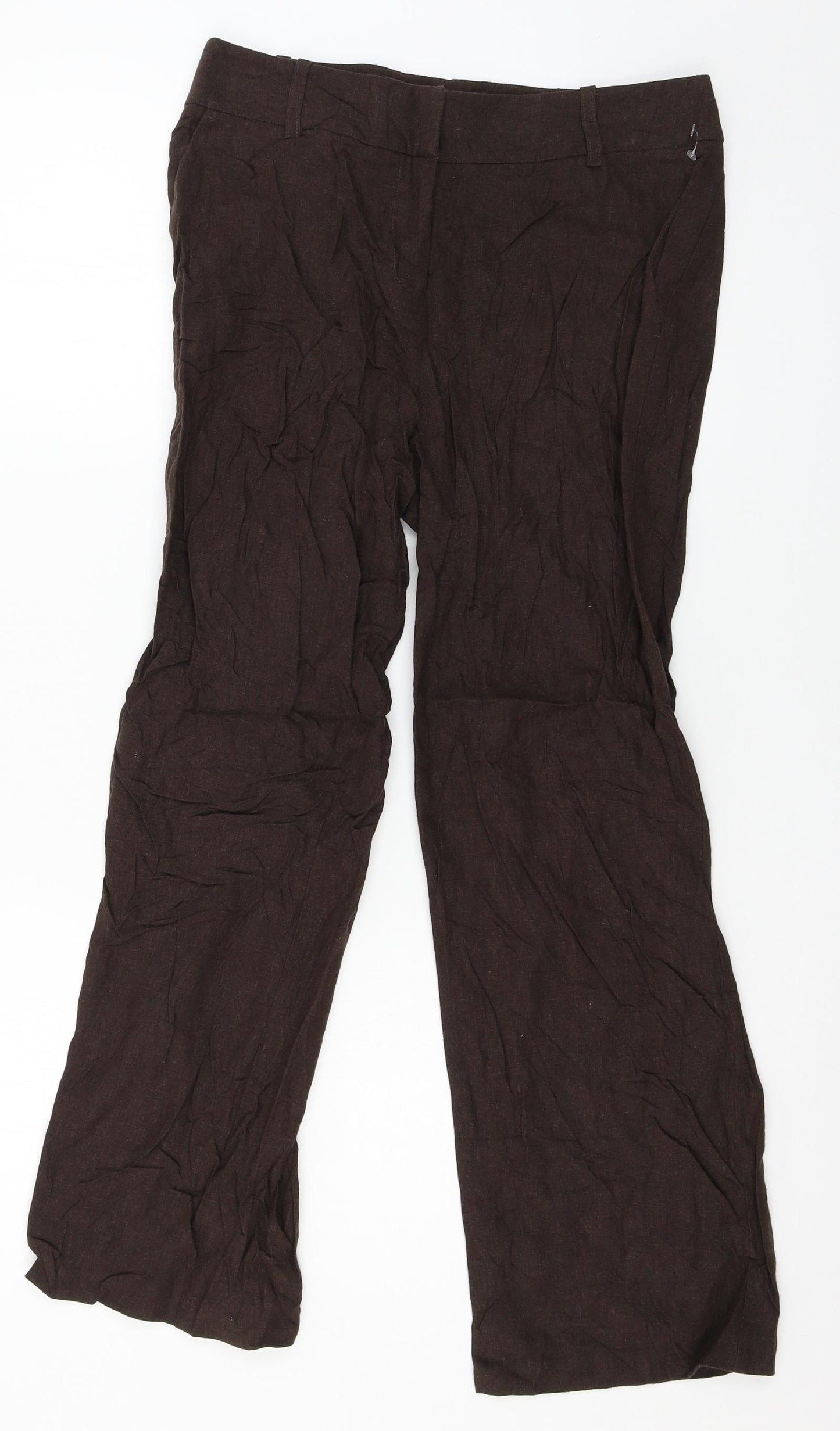 BHS Womens Brown   Trousers  Size 10 L25 in
