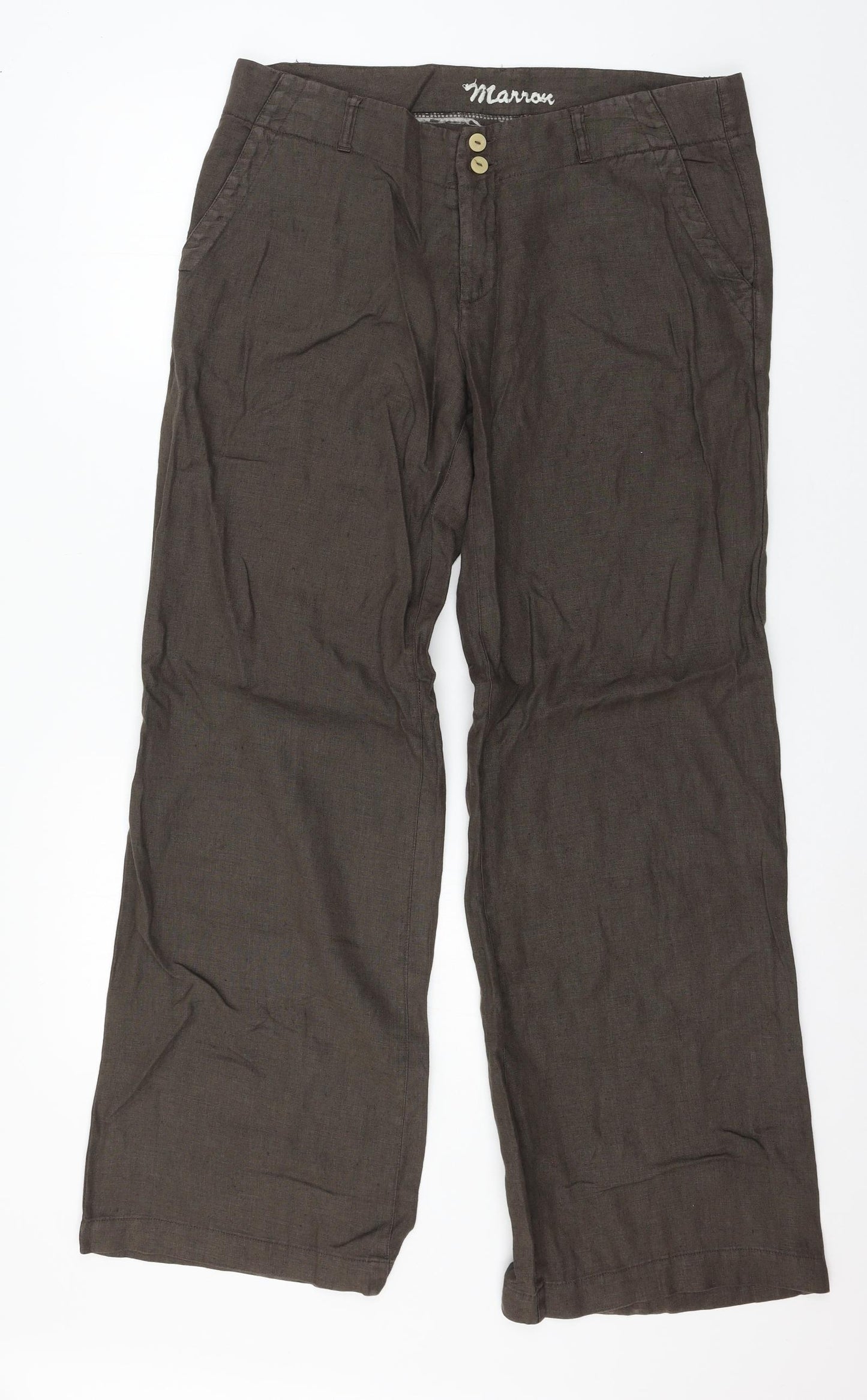 Marrax Womens Brown   Trousers  Size 12 L30 in