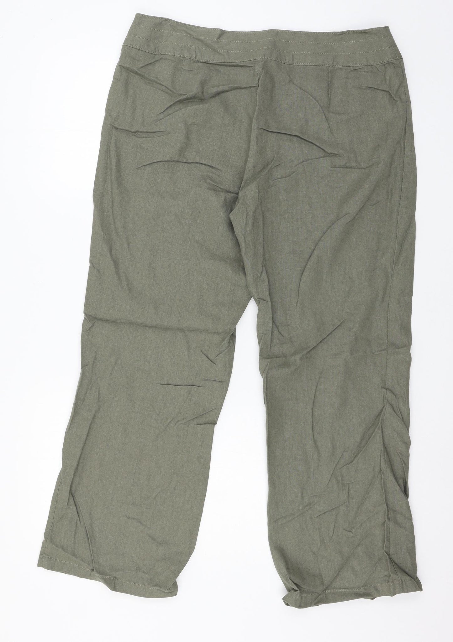 Marks and Spencer Womens Green   Trousers  Size 14 L27 in