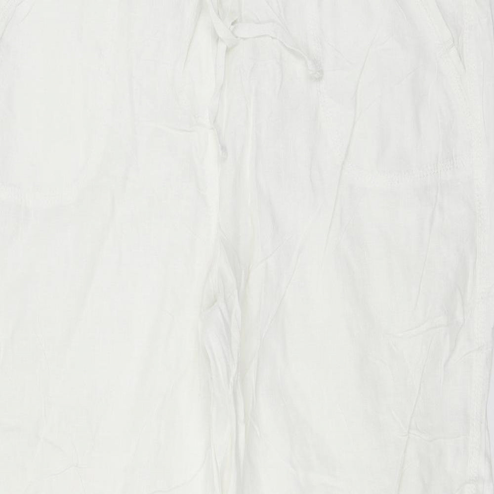 Marks and Spencer Womens White   Trousers  Size 18 L28 in