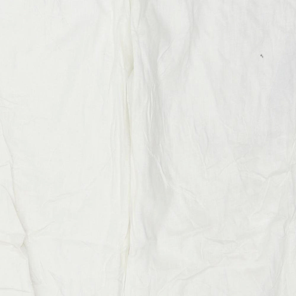 Marks and Spencer Womens White   Trousers  Size 18 L28 in