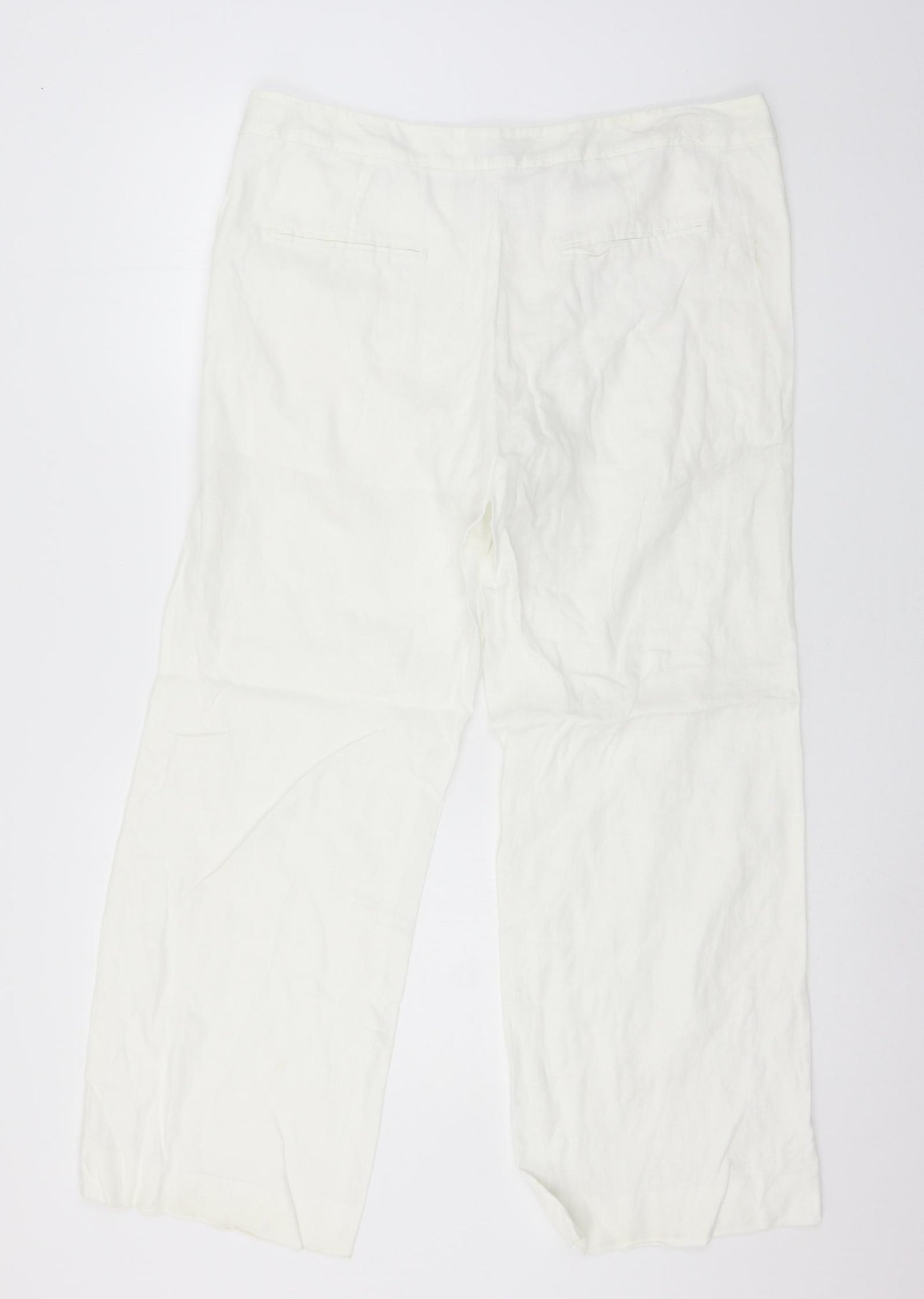 TU Womens White   Trousers  Size 14 L27 in
