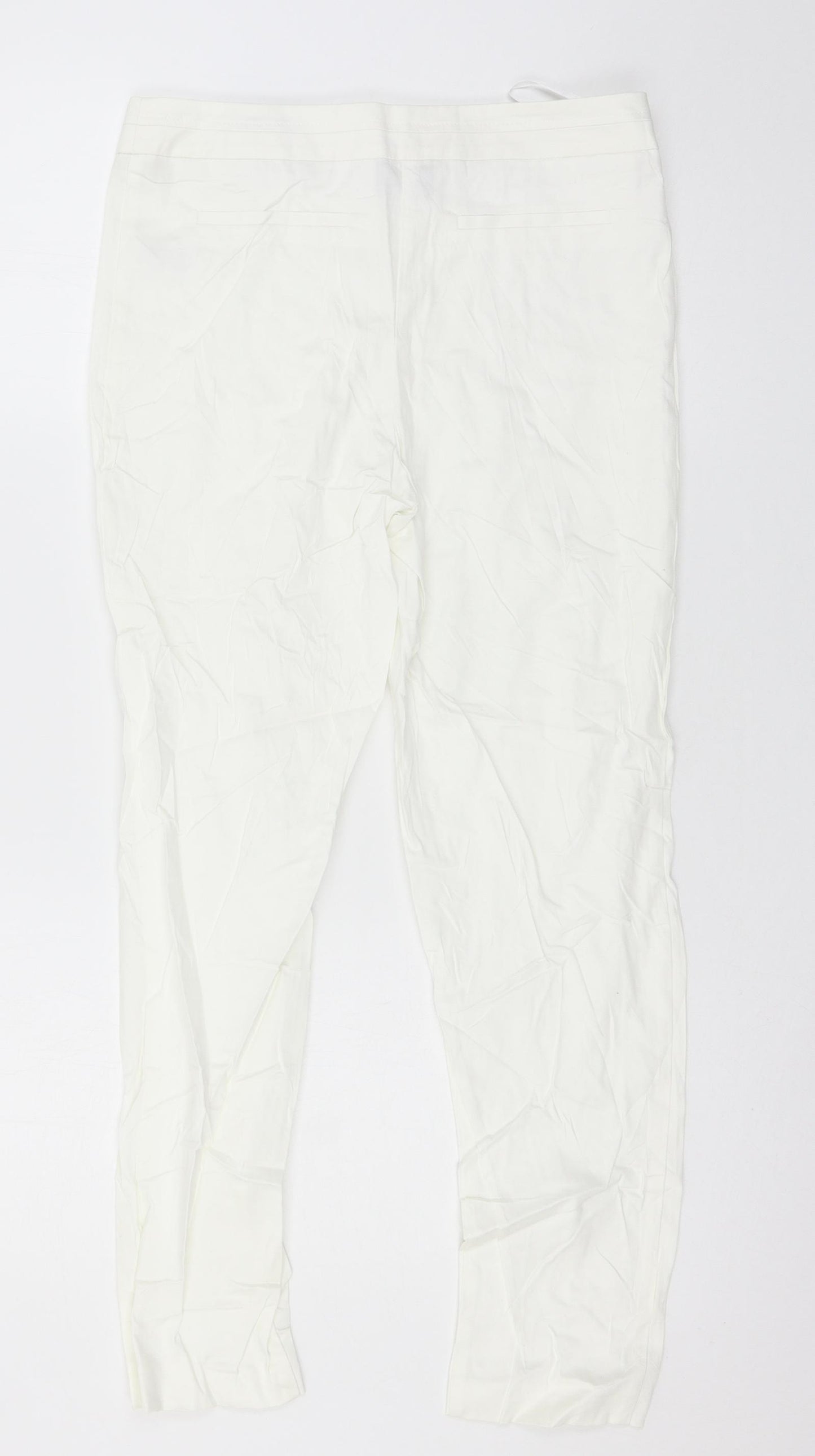 F&F Womens White   Trousers  Size 8 L29 in