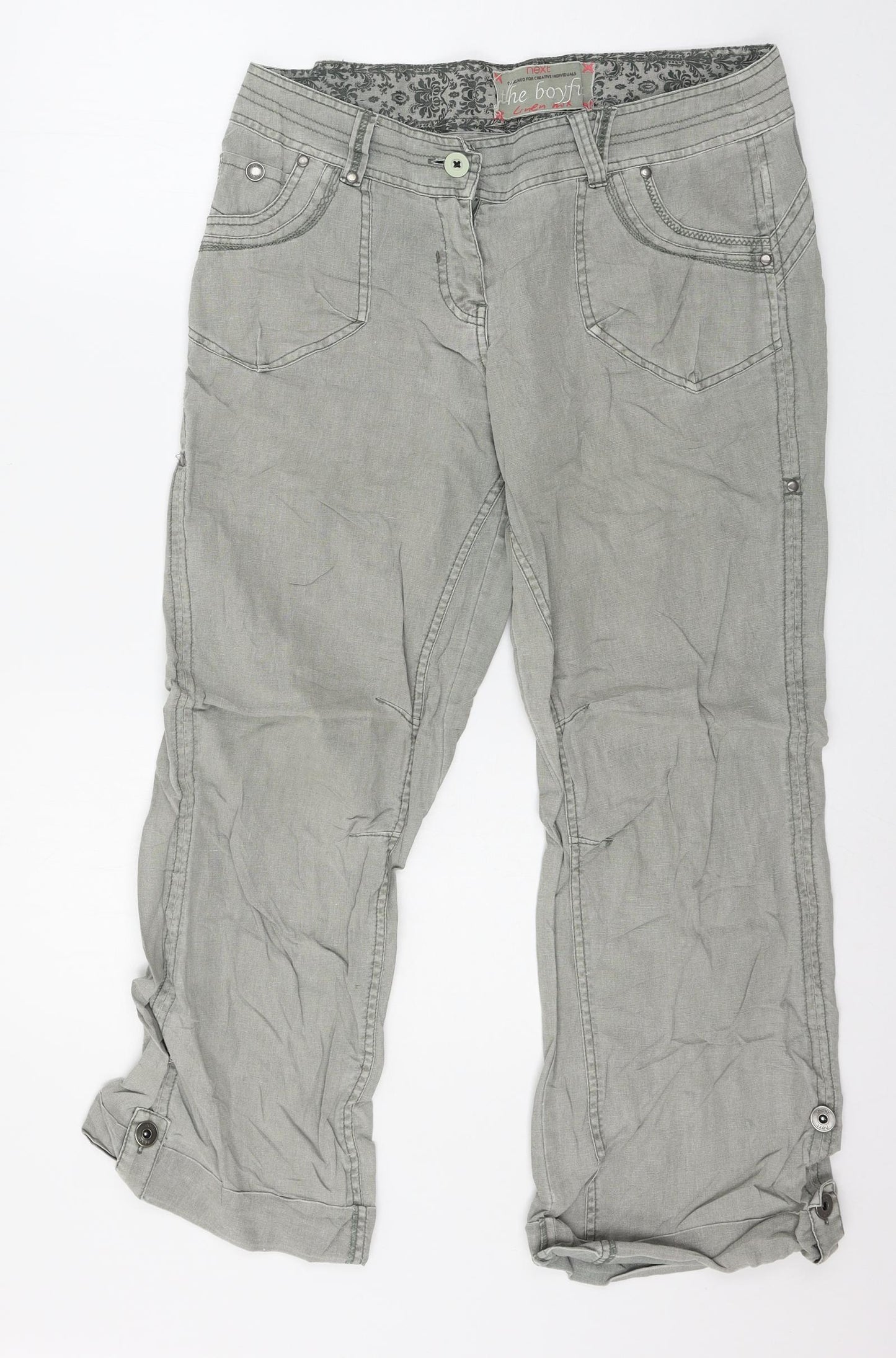NEXT Womens Grey   Trousers  Size 12 L27 in