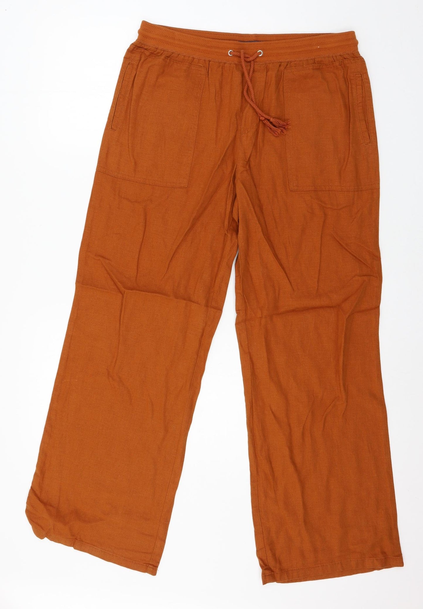 Marks and Spencer Womens Orange   Trousers  Size 14 L20 in