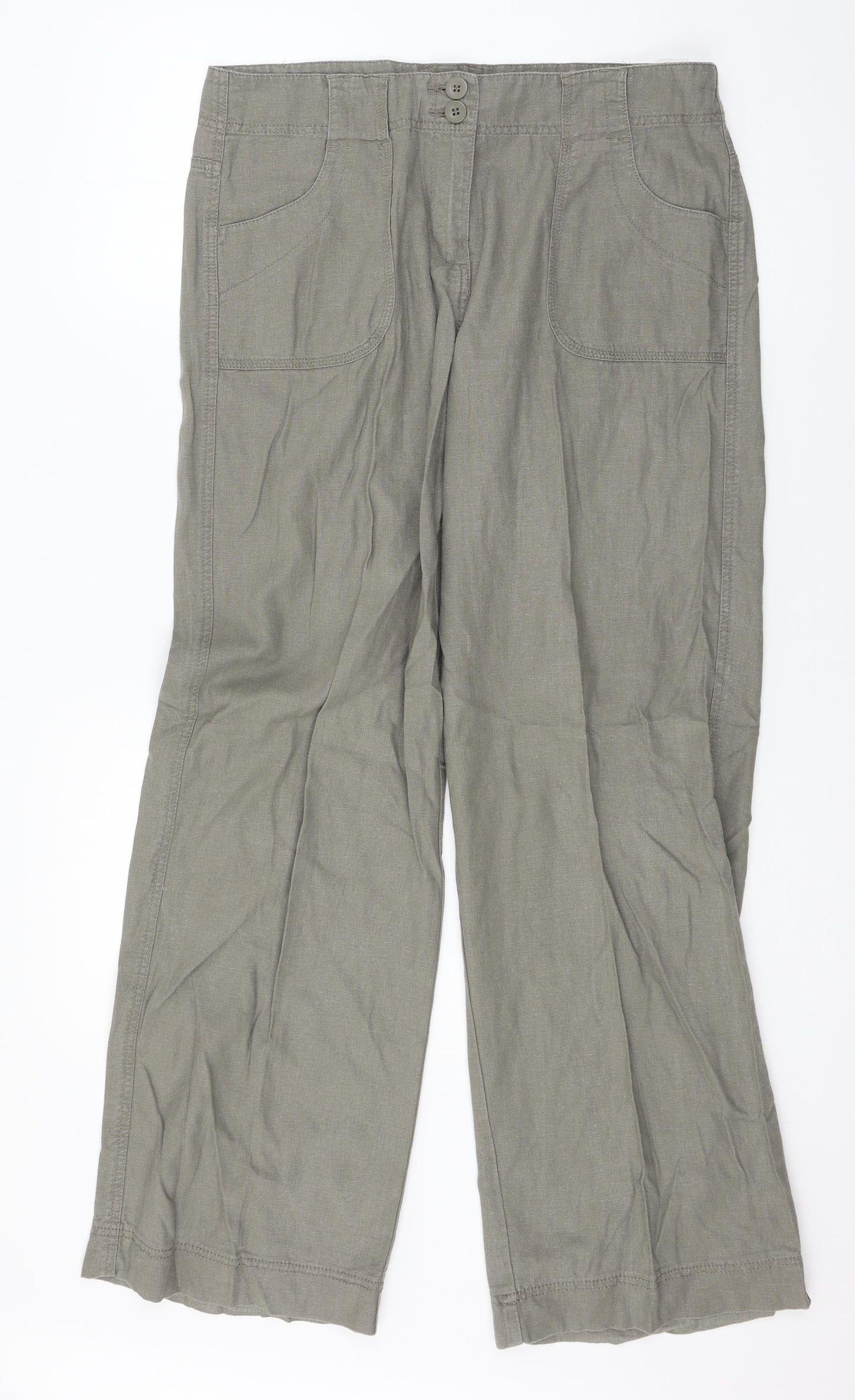 Marks and Spencer Womens Grey   Trousers  Size 14 L29 in