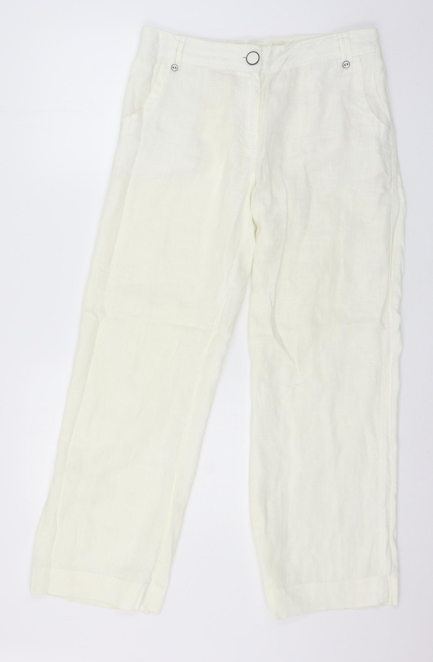 George Womens Ivory   Trousers  Size 12 L29 in