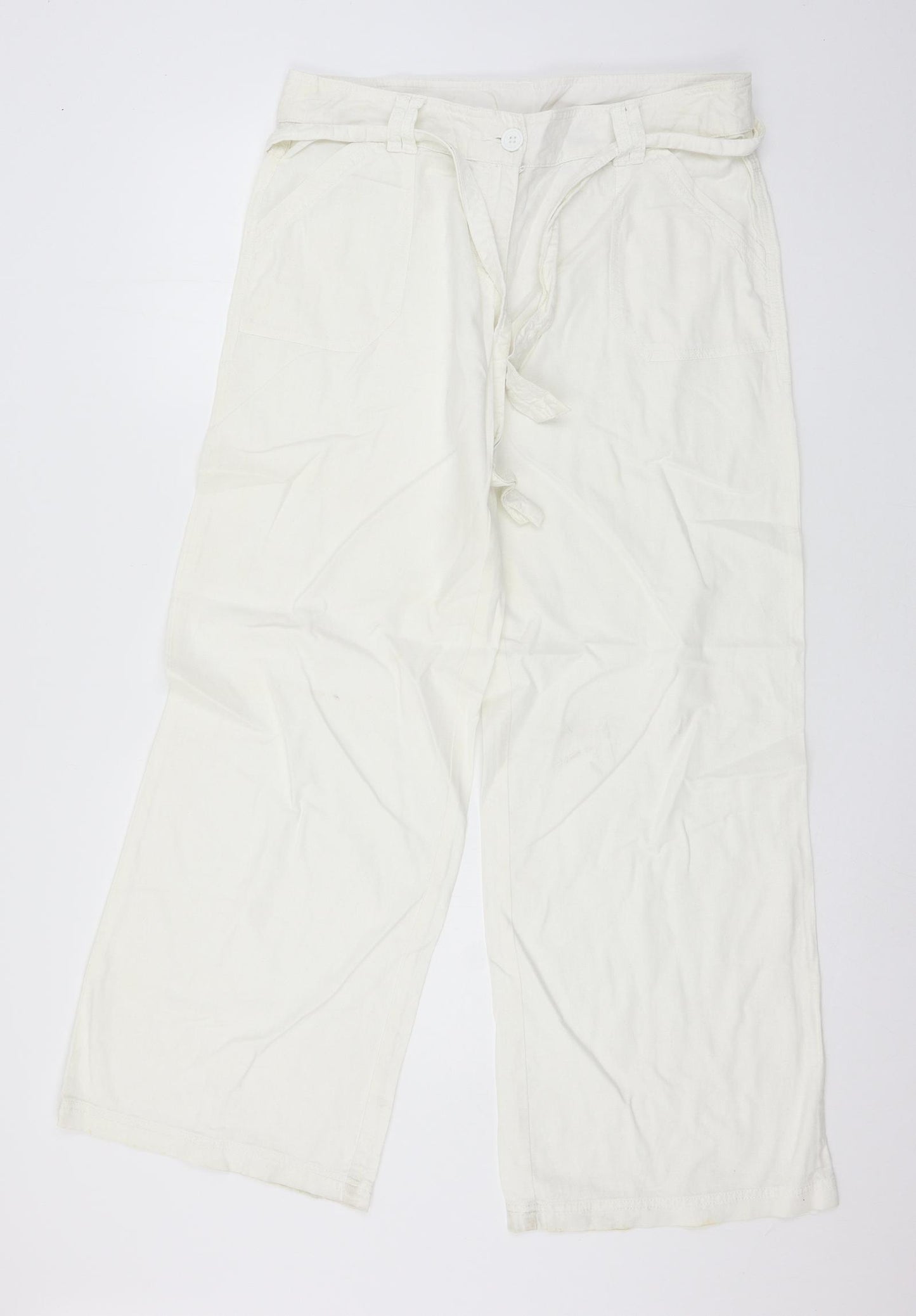 NEXT Womens White   Trousers  Size 12 L30 in