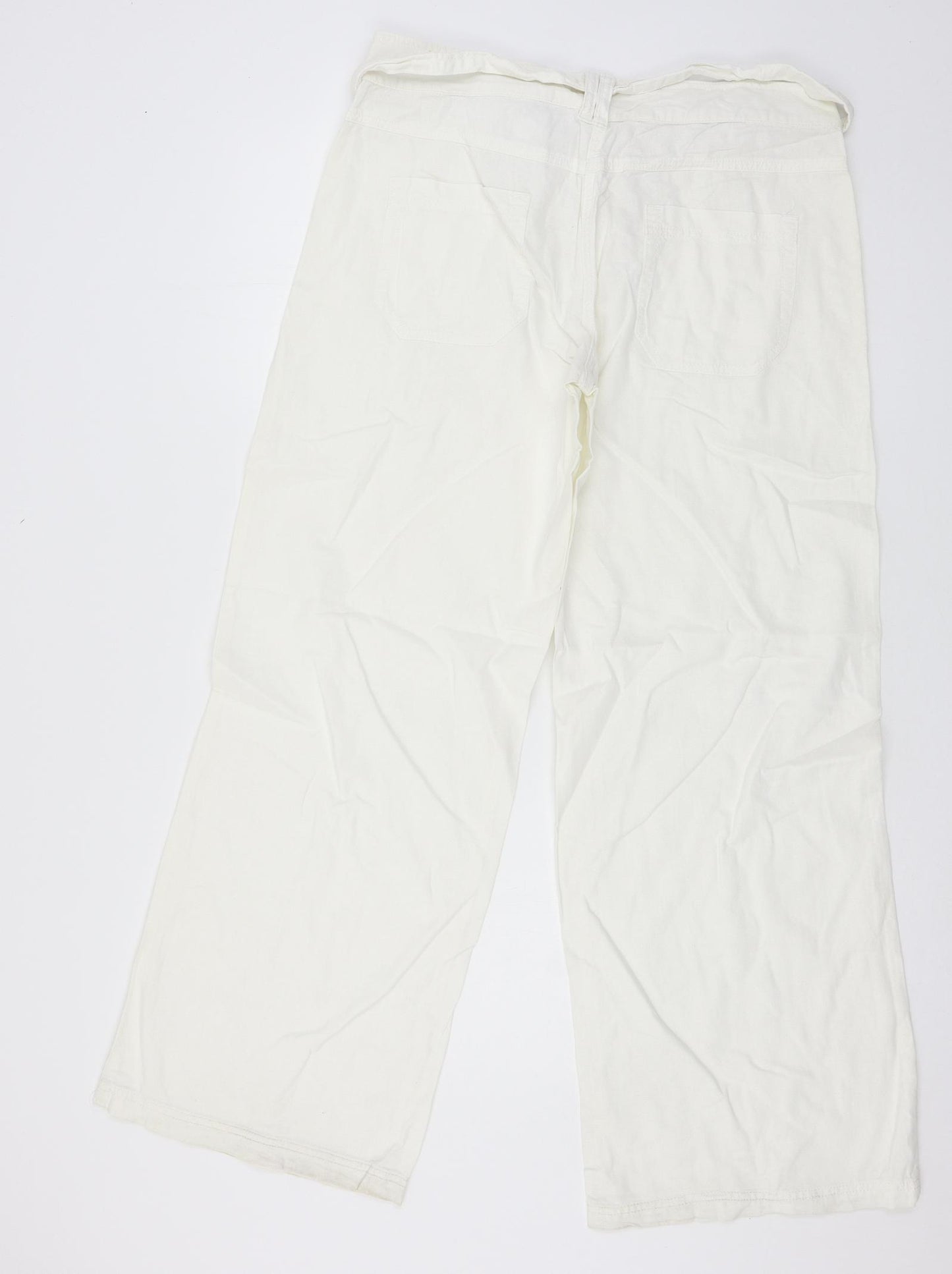 NEXT Womens White   Trousers  Size 12 L30 in
