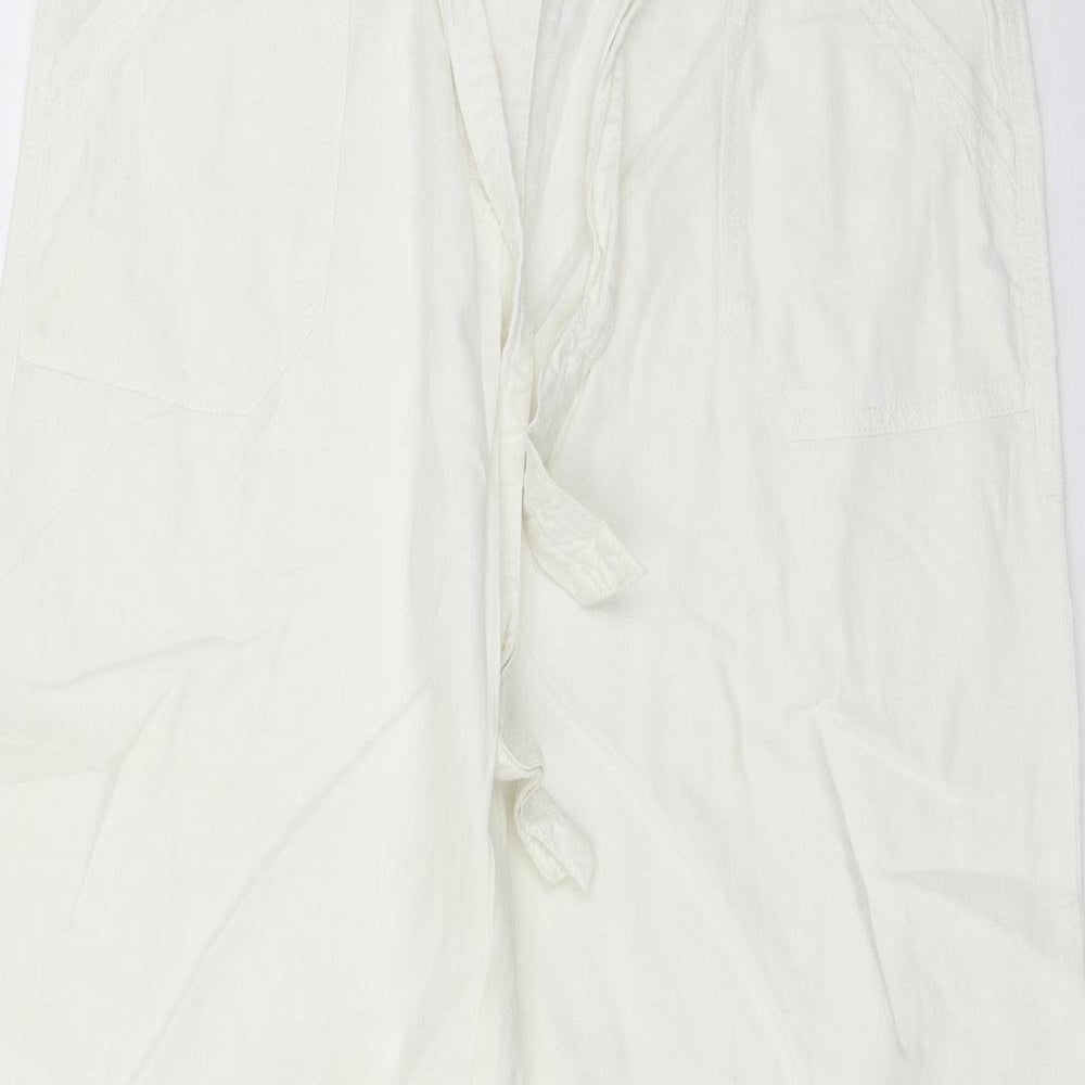 NEXT Womens White   Trousers  Size 12 L30 in