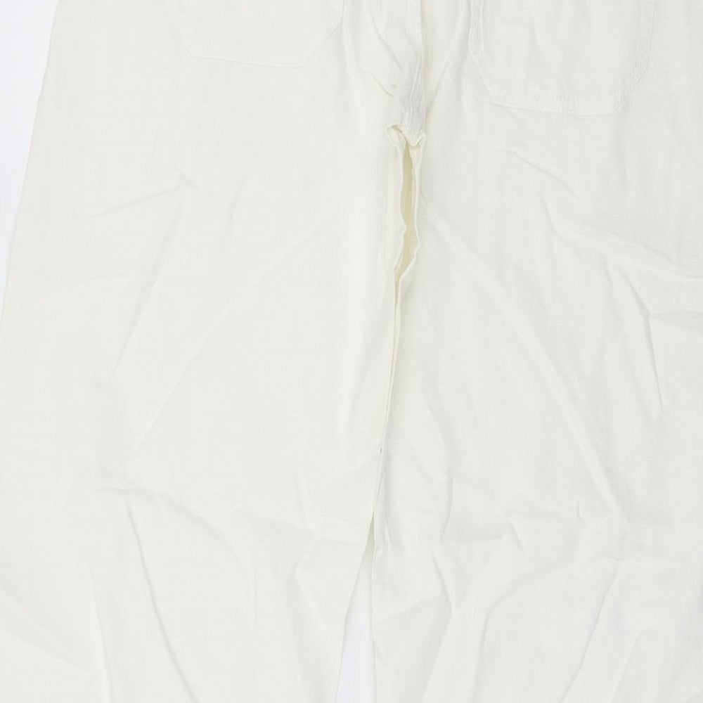 NEXT Womens White   Trousers  Size 12 L30 in
