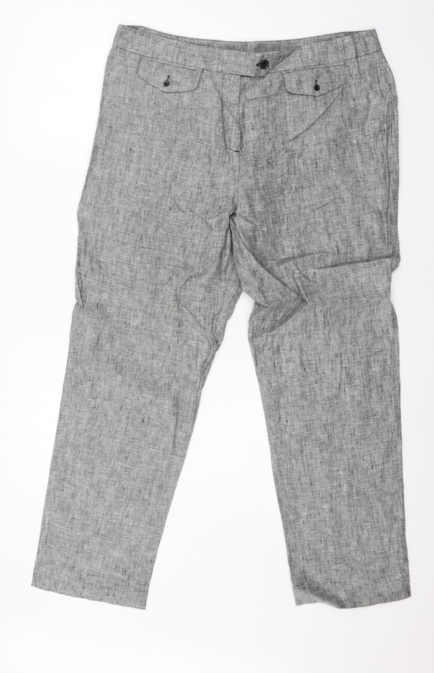 TU Womens Grey   Trousers  Size 16 L28 in
