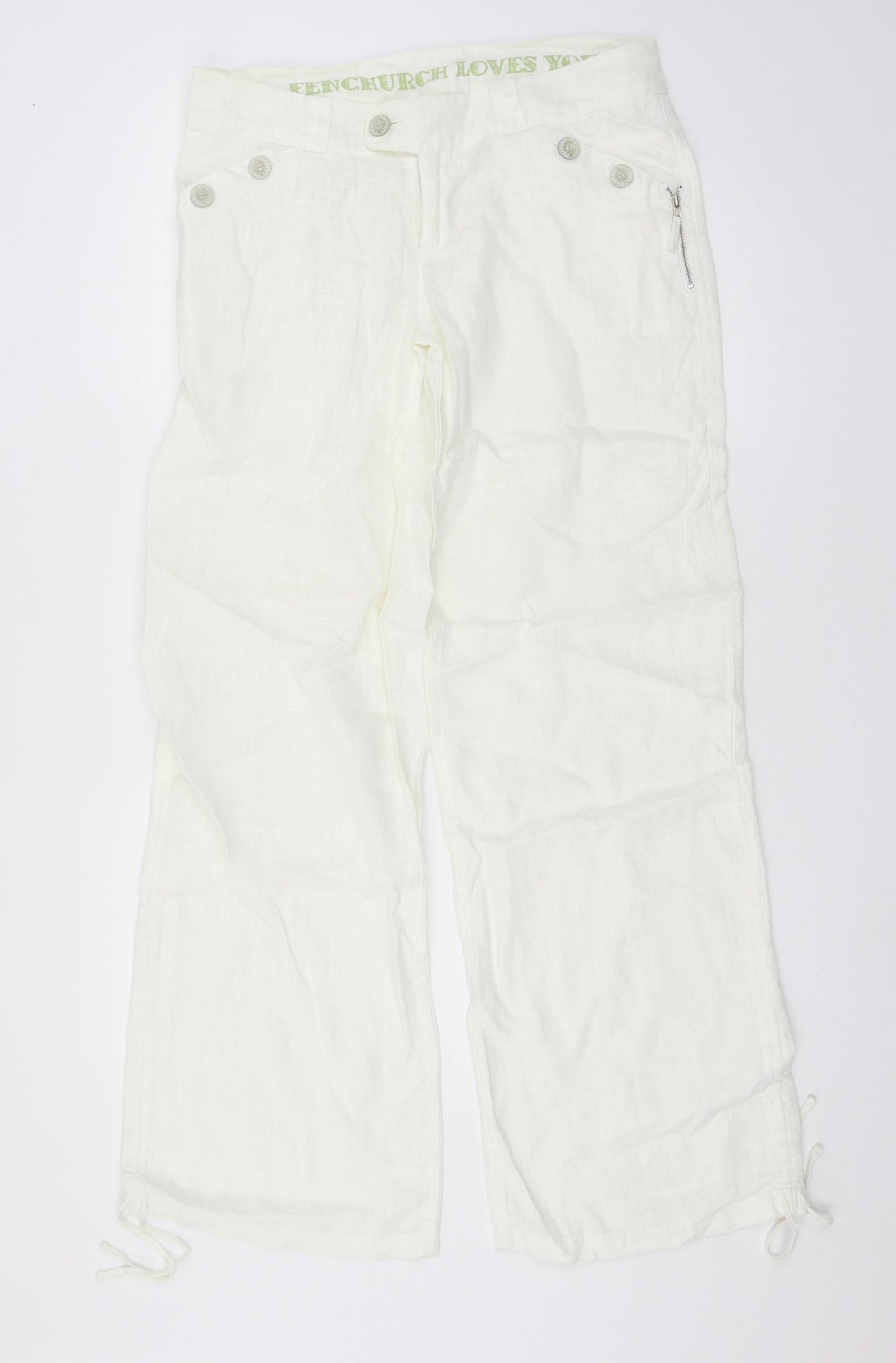 Fenchurch Womens White   Straight Jeans Size 34 in L30 in