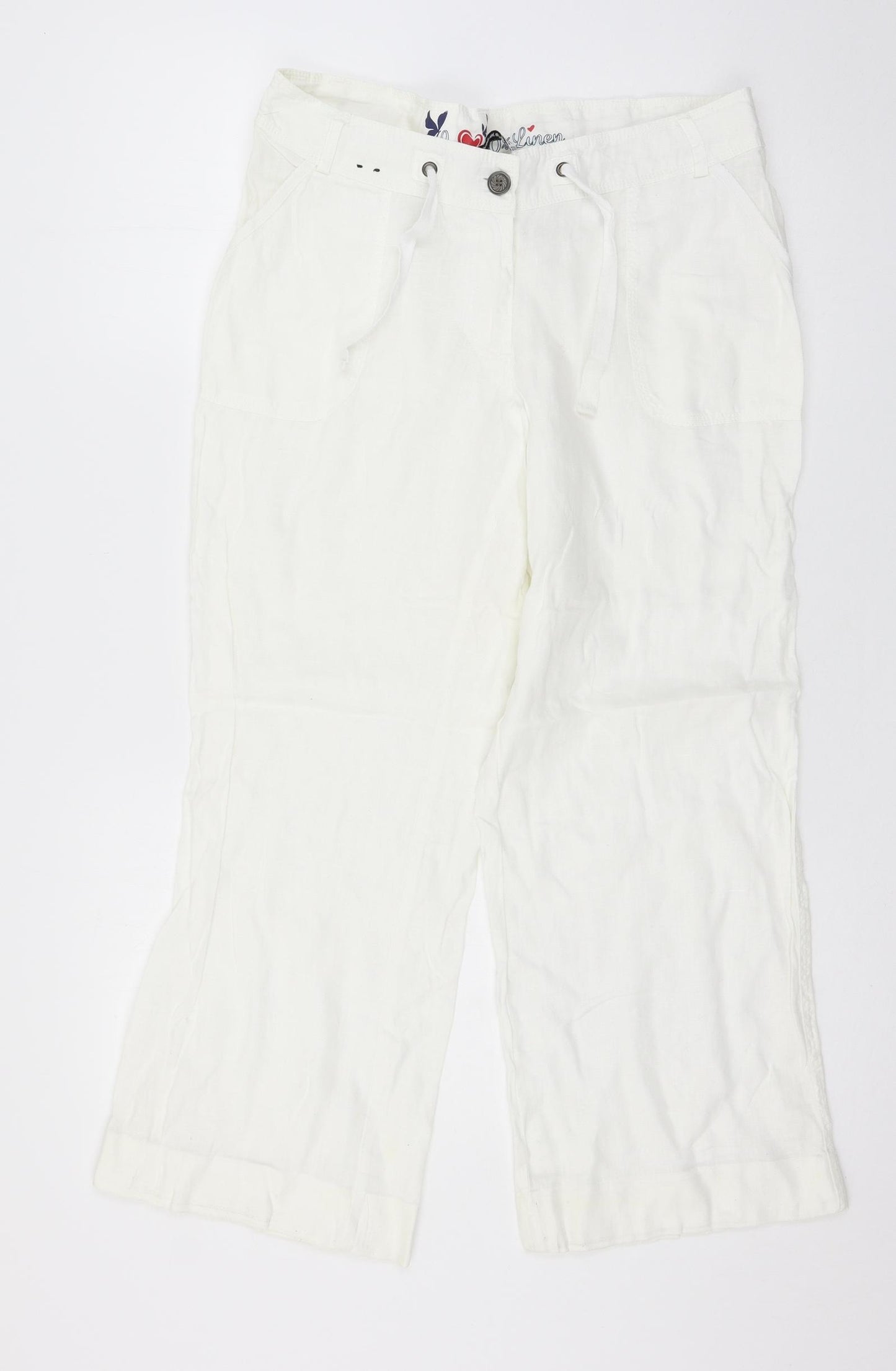 Atmosphere Womens White   Trousers  Size 12 L26 in