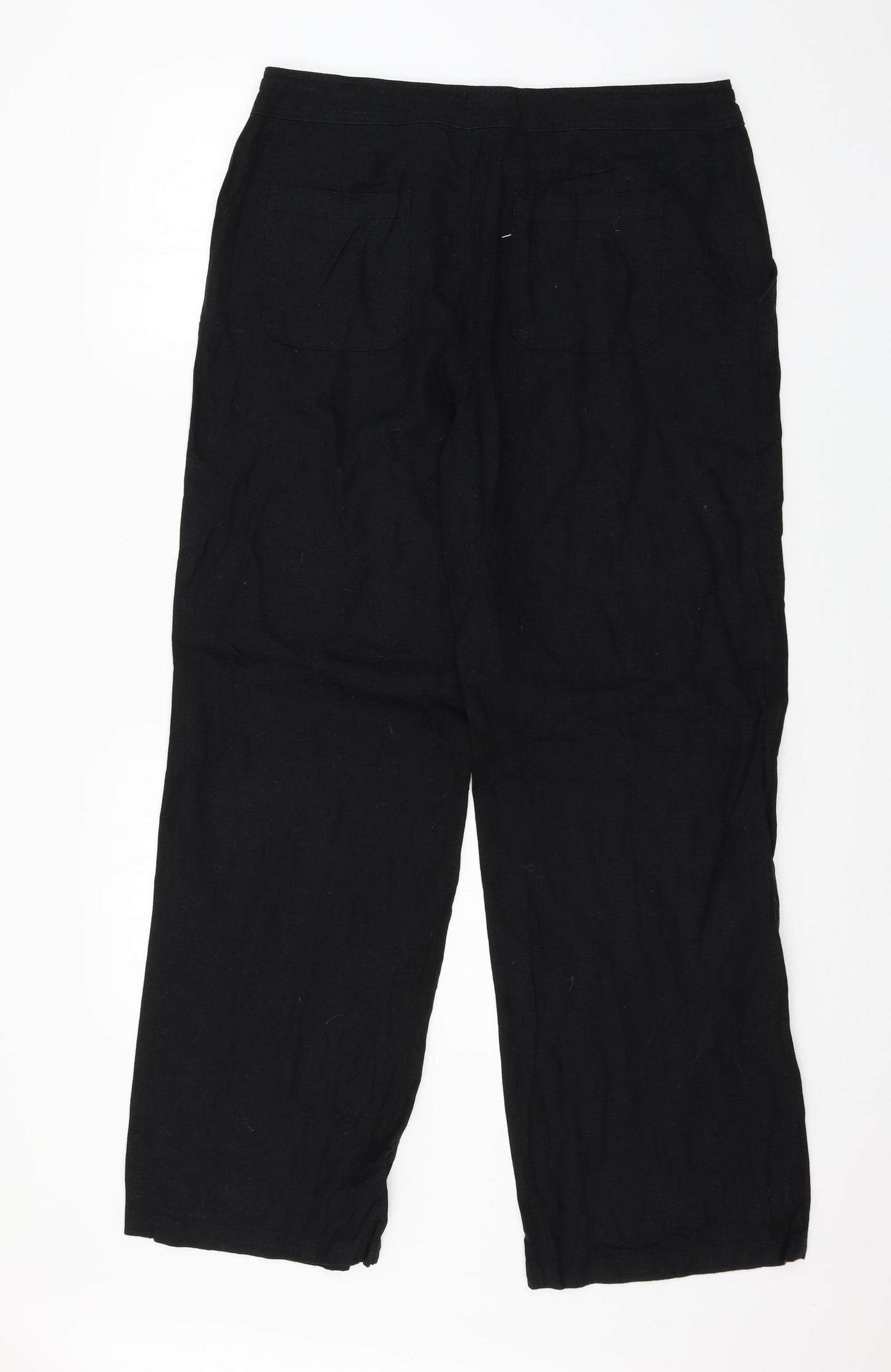 Papaya Womens Black   Trousers  Size 12 L29 in