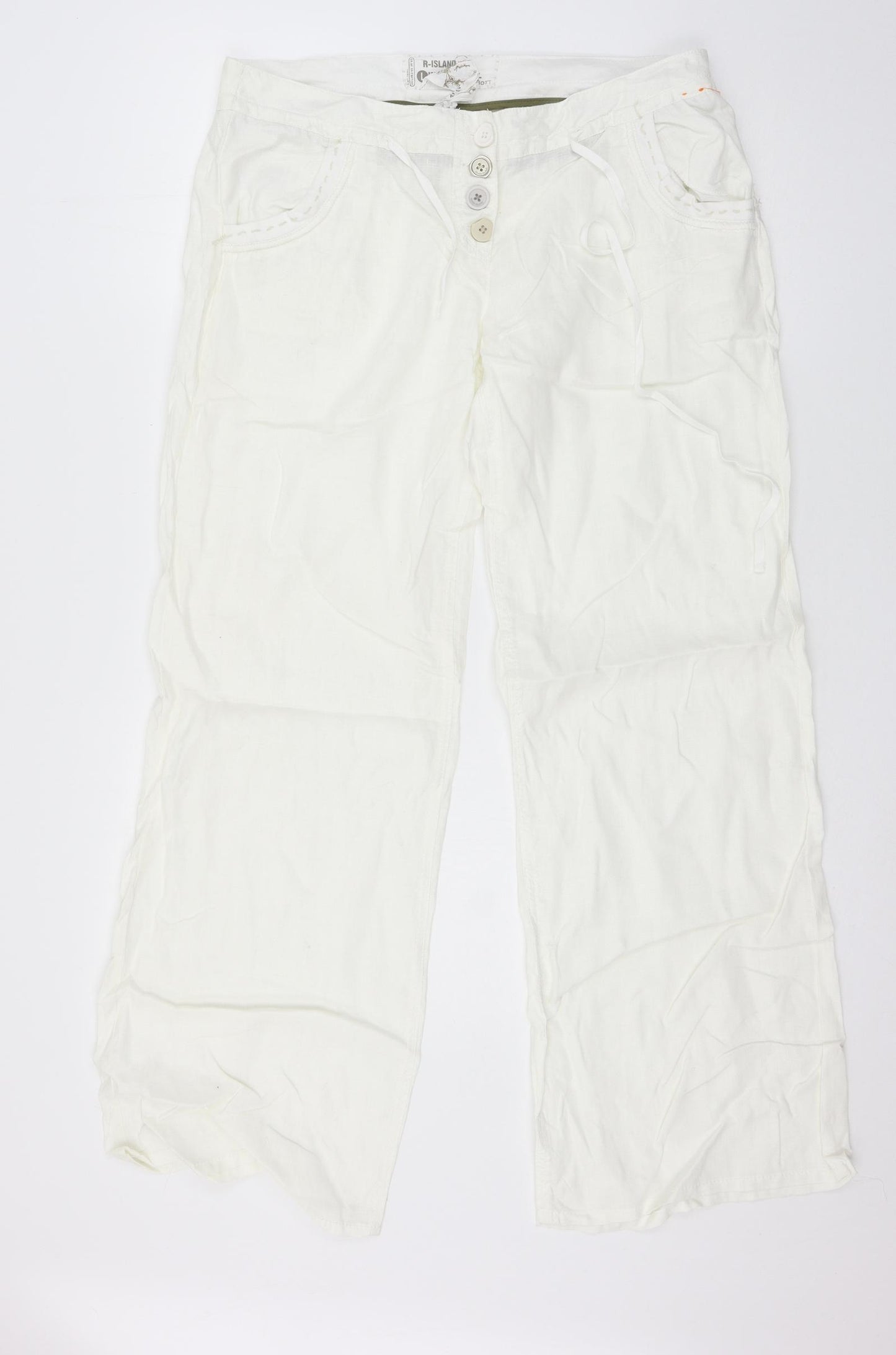 River Island Womens White   Trousers  Size 12 L30 in